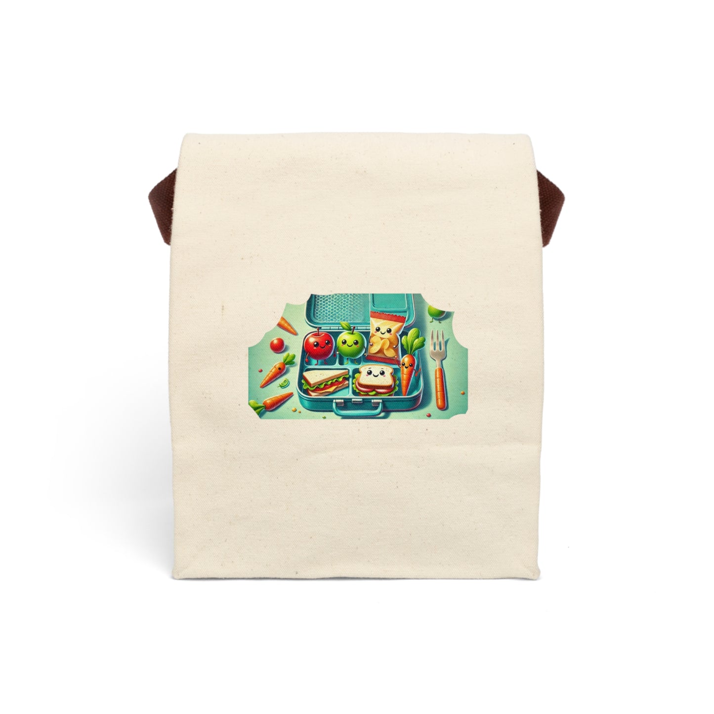 Lunch Time Canvas Lunch Bag With Strap