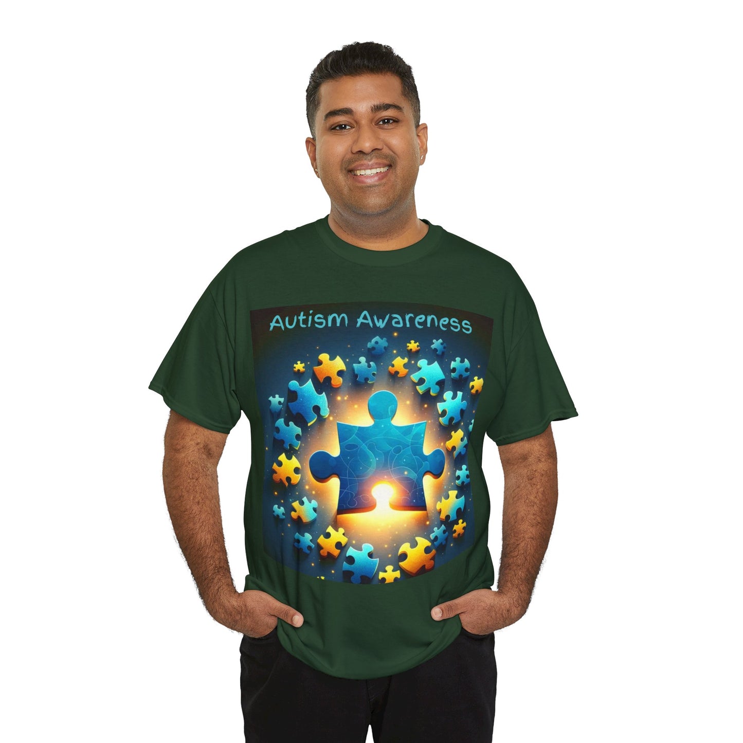 Autism Glow Unisex Heavy Cotton Tee