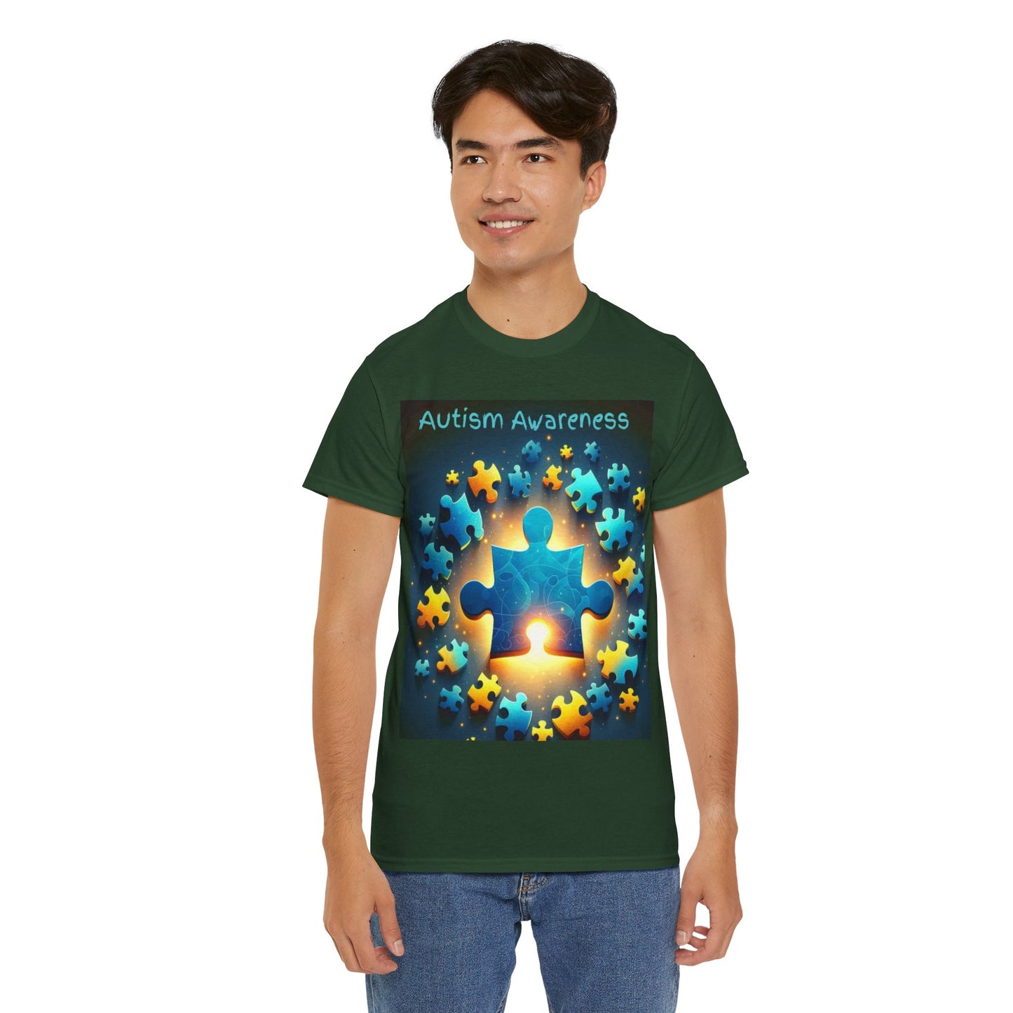 Autism Glow Unisex Heavy Cotton Tee