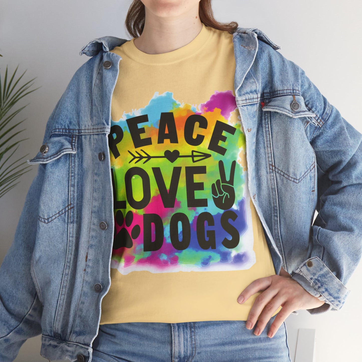 Peace Love Dogs Unisex Heavy Cotton Tee