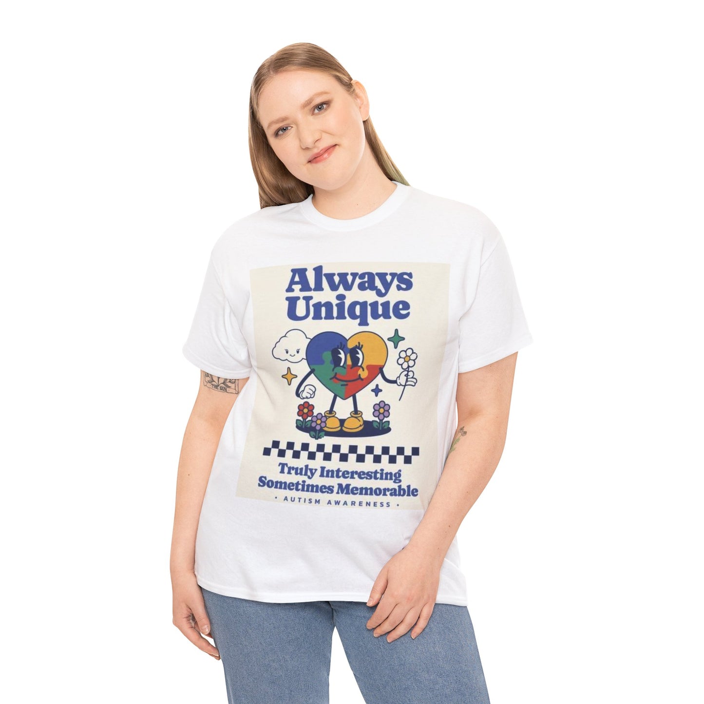 Always Unique Autism Awareness Unisex Heavy Cotton Tee