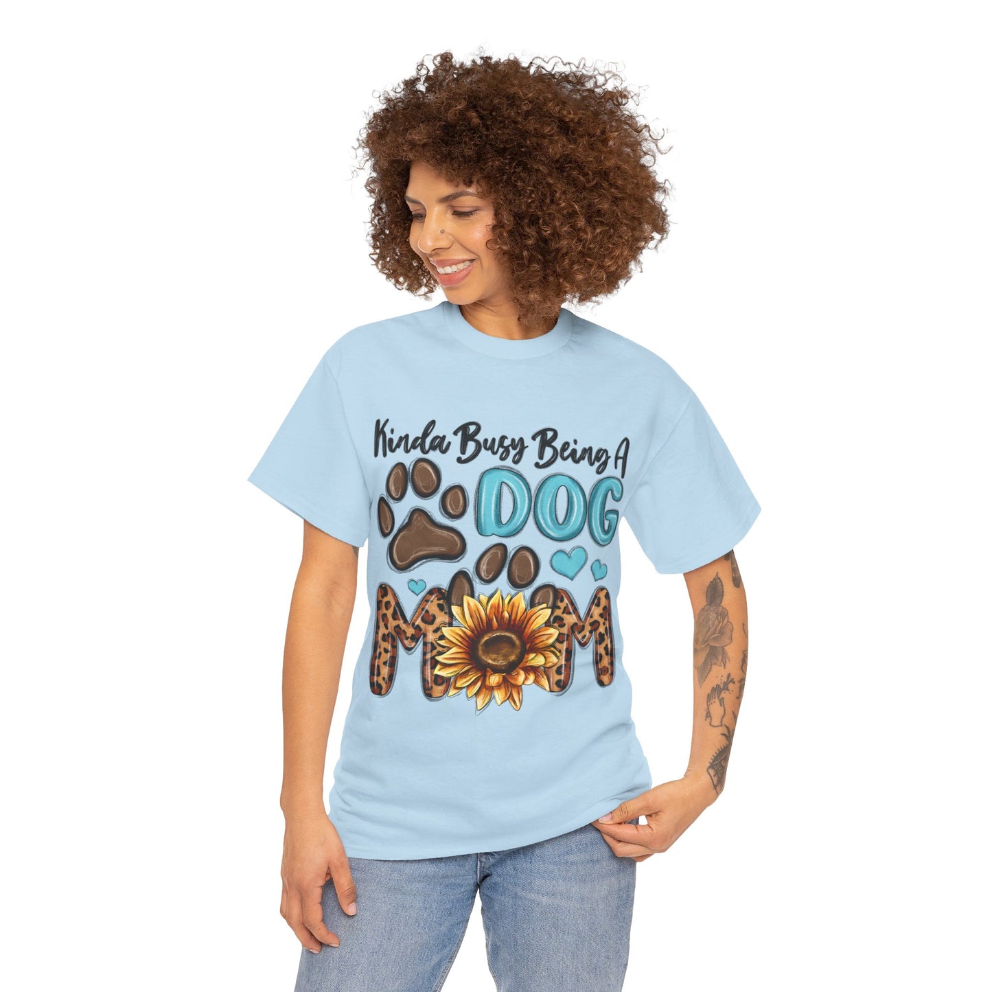 Busy Being A Dog Mom Unisex Heavy Cotton Tee