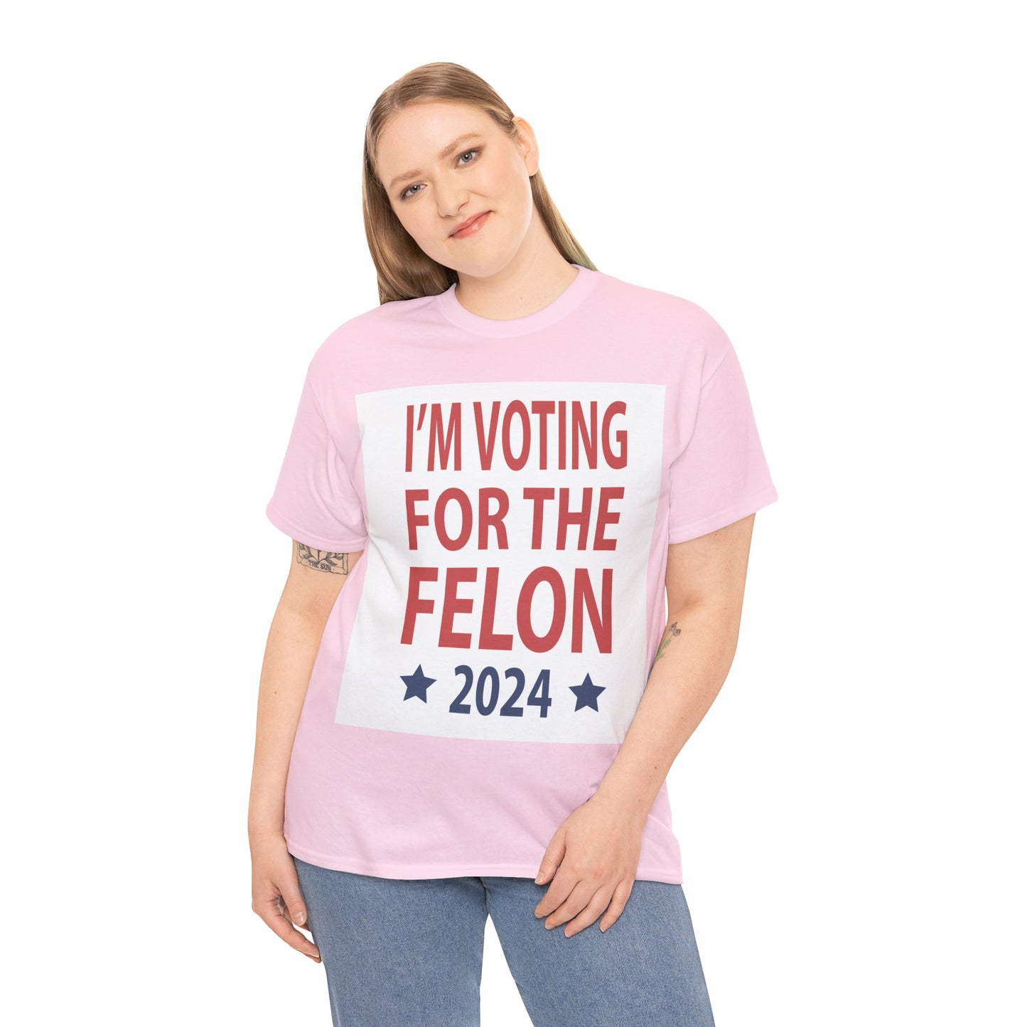 Voting For A Felon Unisex Heavy Cotton Tee