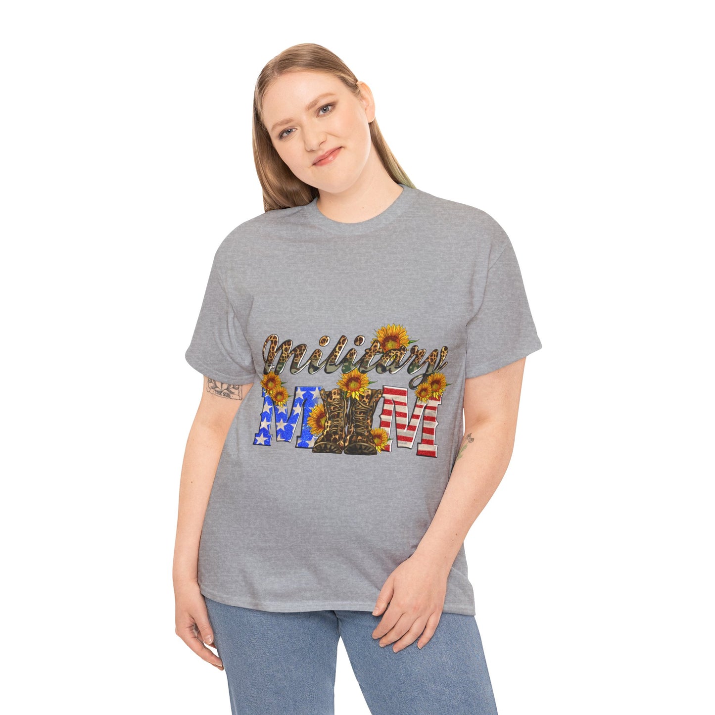 Military Mom Unisex Heavy Cotton Tee