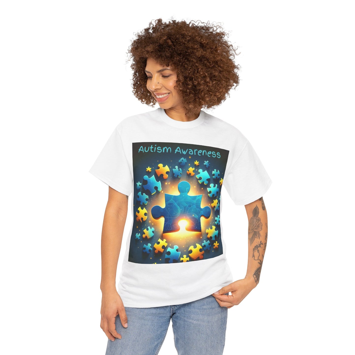 Autism Glow Unisex Heavy Cotton Tee