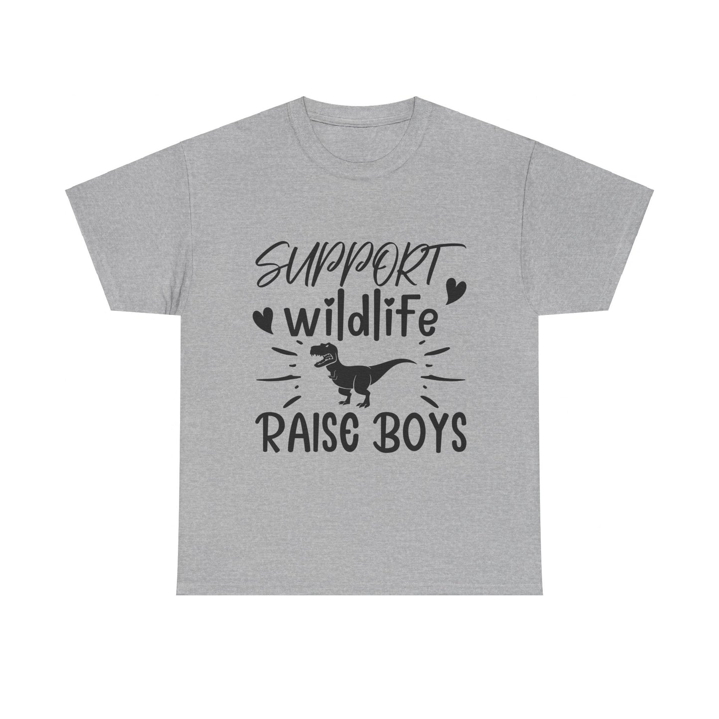 Support Wildlife Raise Boys Unisex Heavy Cotton Tee