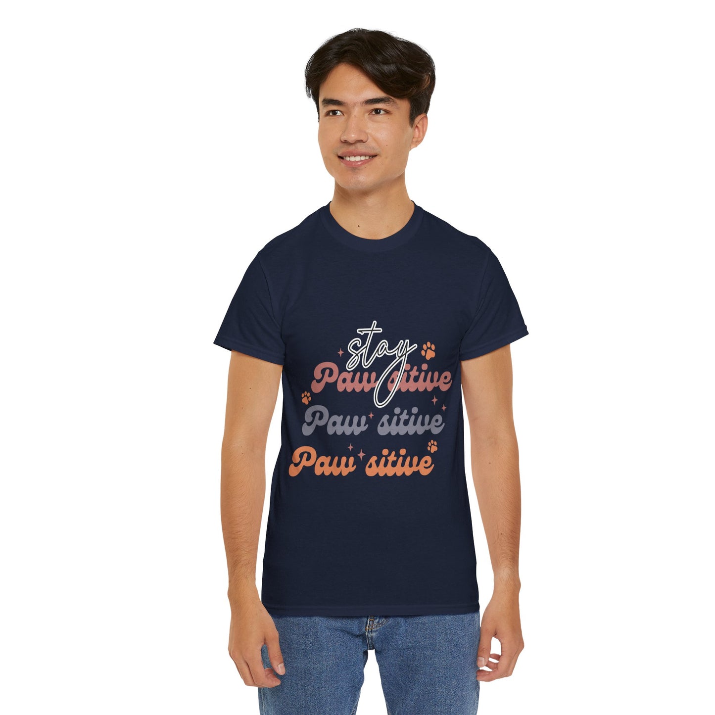 Stay Paw Sitive Unisex Heavy Cotton Tee