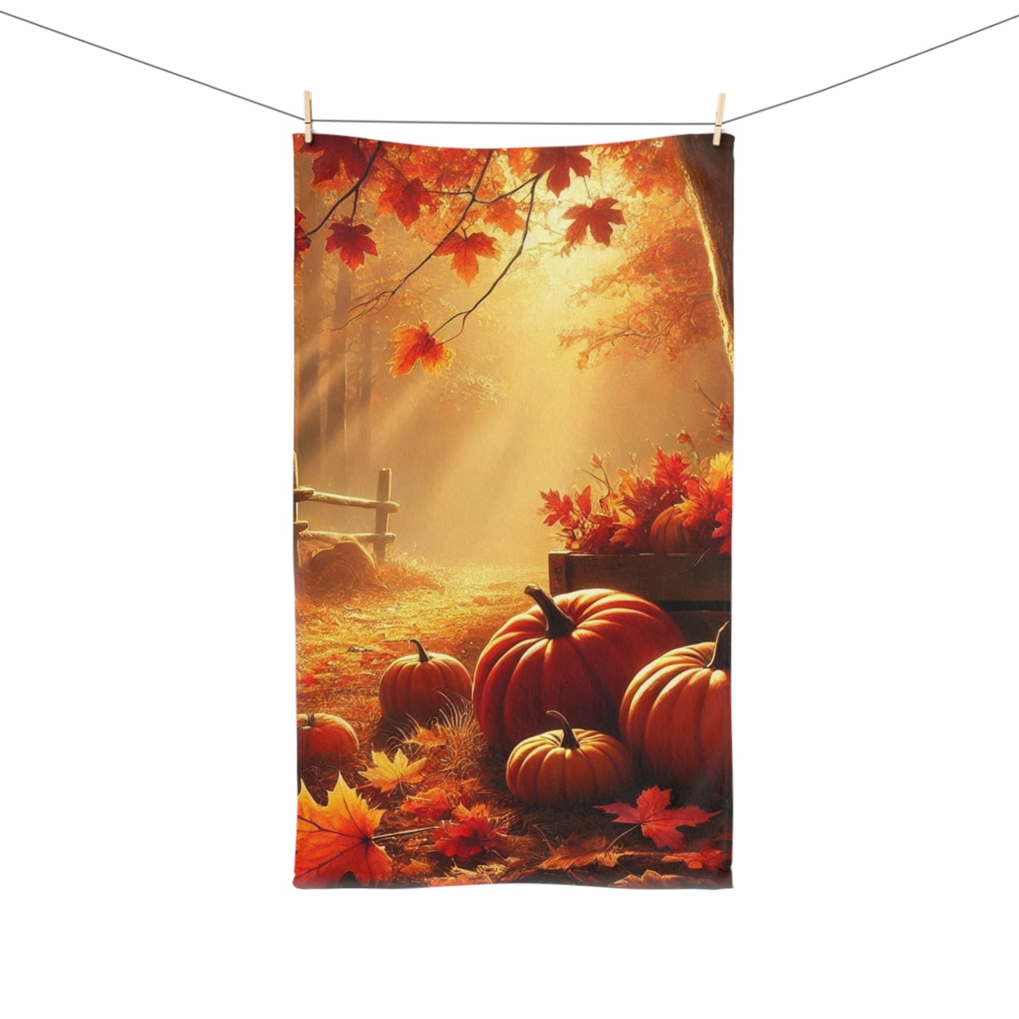 Autumn Fall Pumpkin Hand Towel