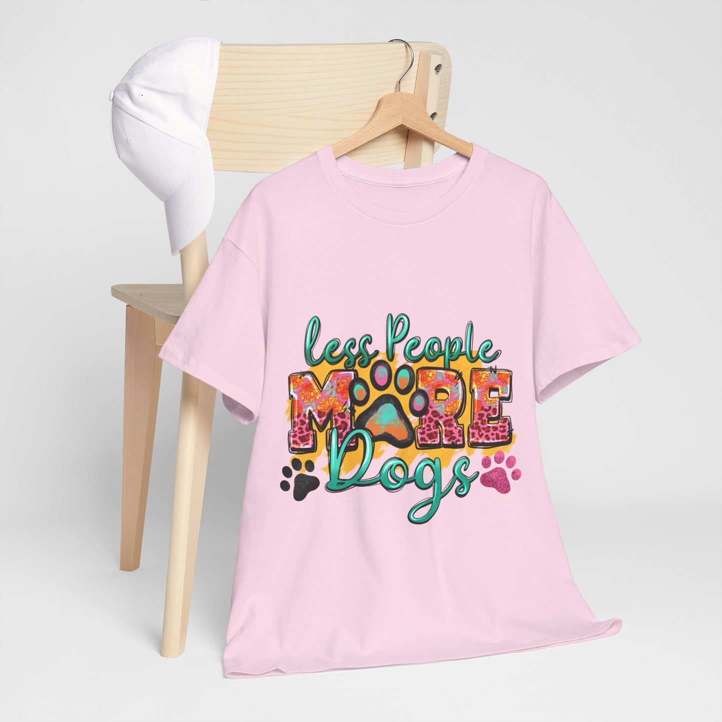 Less People More Dogs Unisex Heavy Cotton Tee