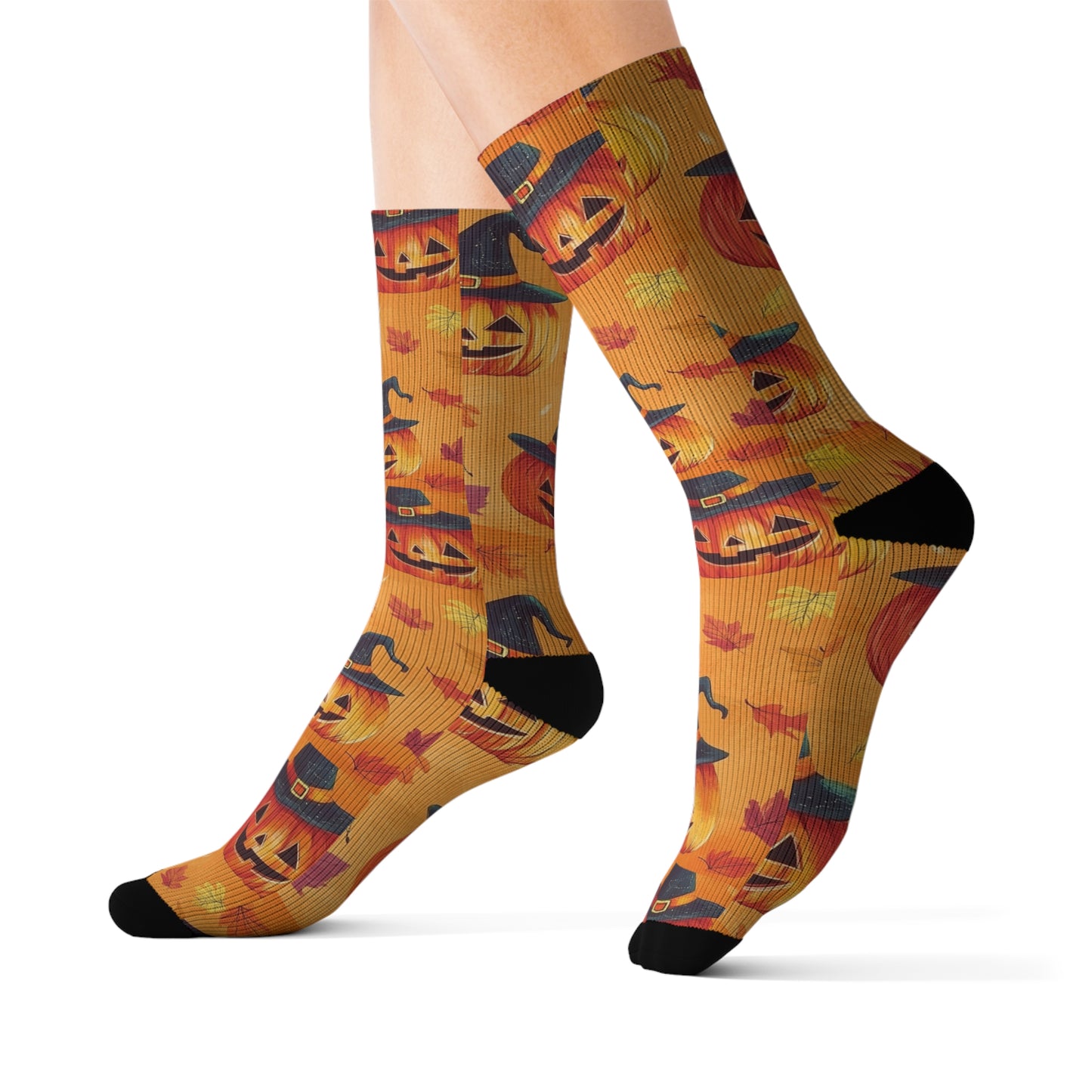 Pumpkin Halloween Sublimation Socks