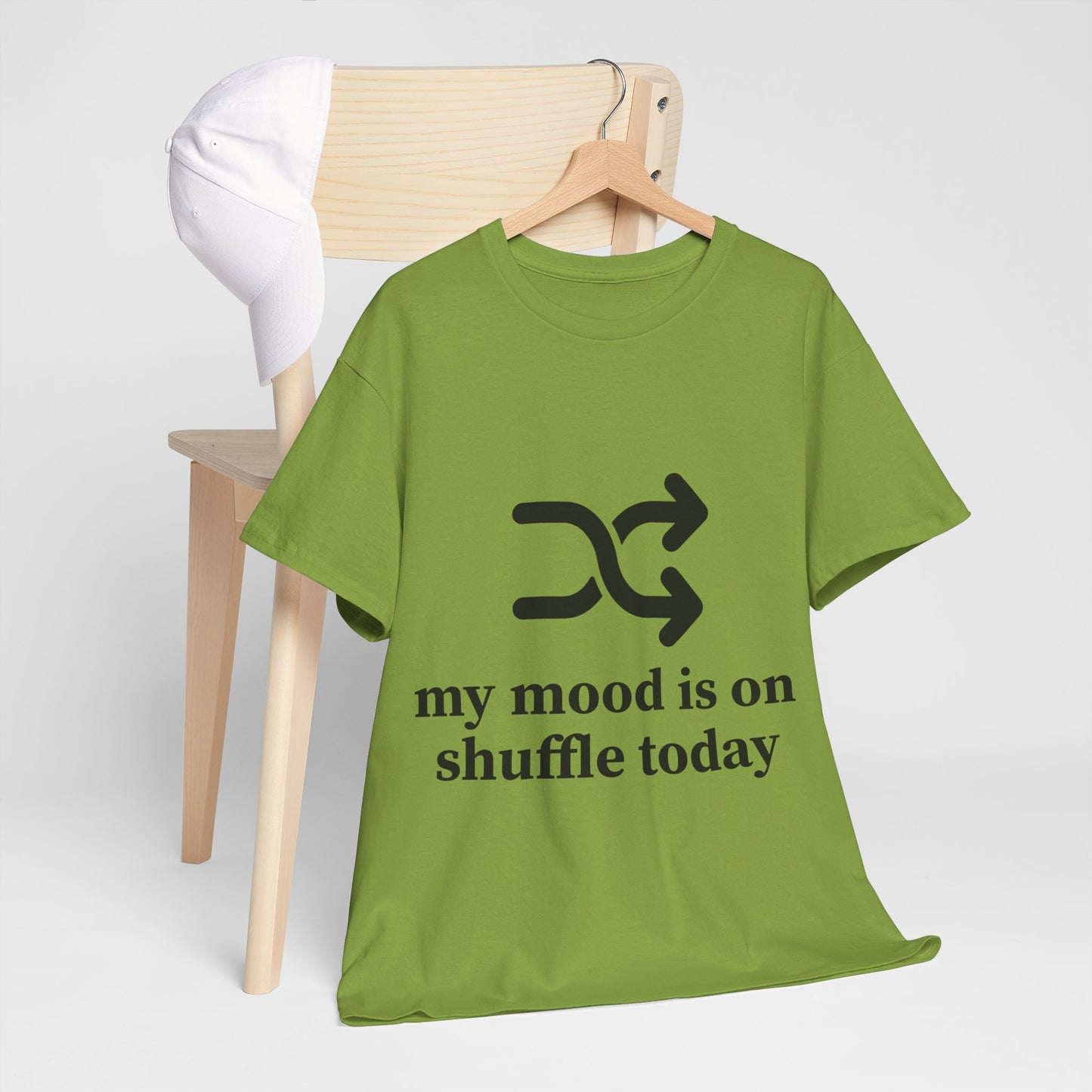 My Mood Is On Shuffle Today Unisex Heavy Cotton Tee