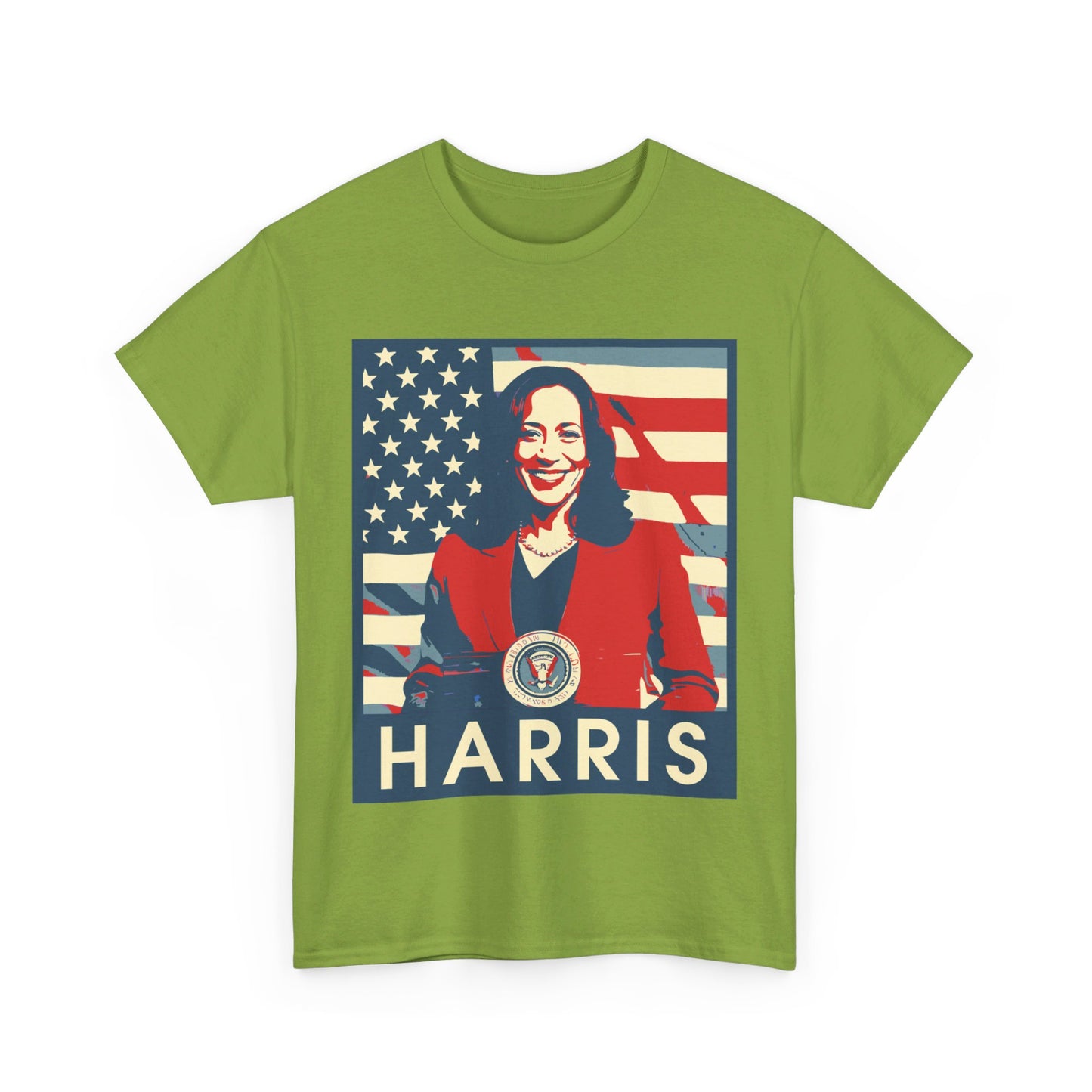 Kamala Harris American Flag Unisex Heavy Cotton Tee