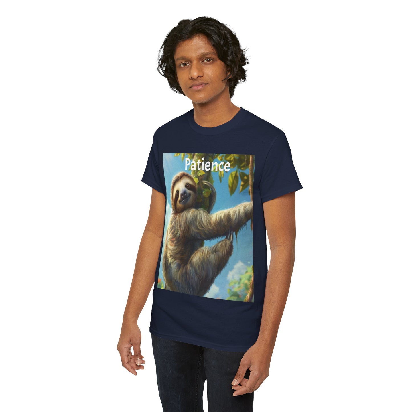 Sloth Patience Unisex Heavy Cotton Tee