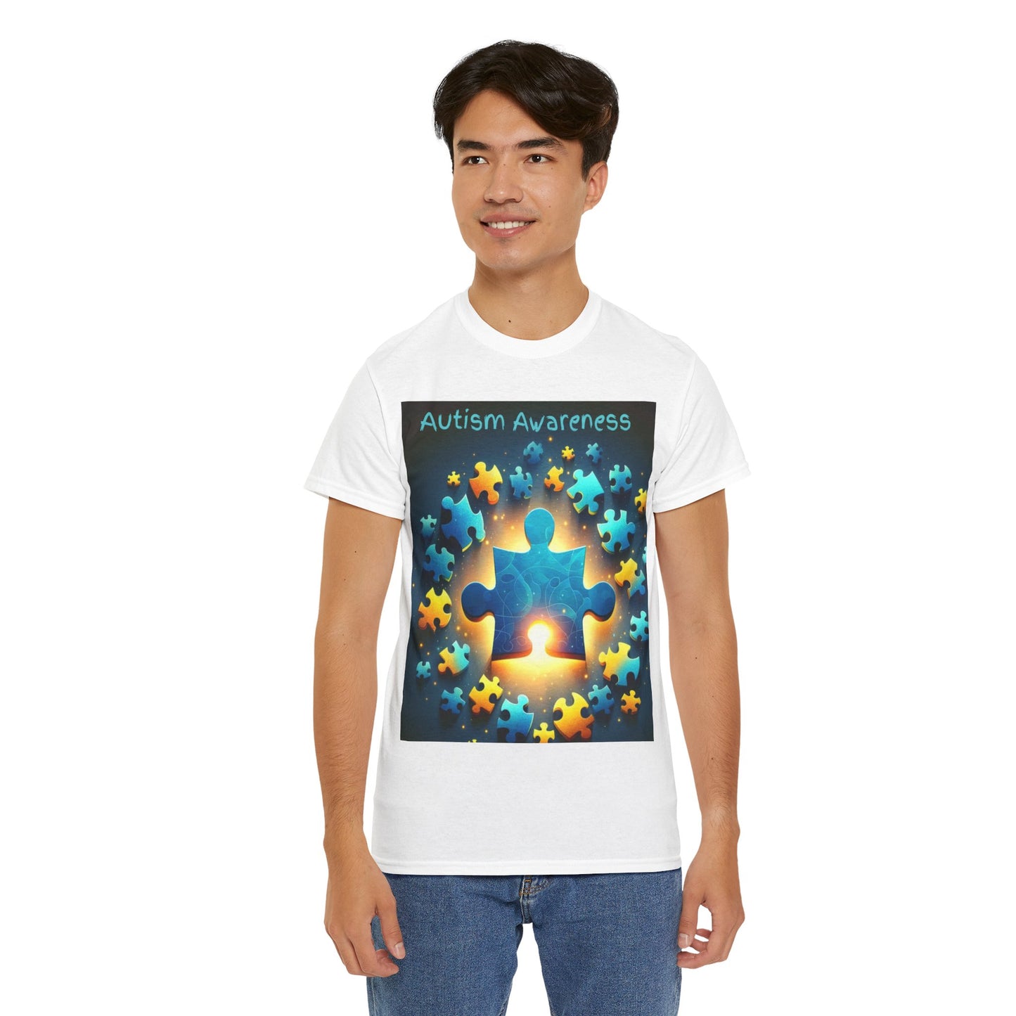 Autism Glow Unisex Heavy Cotton Tee