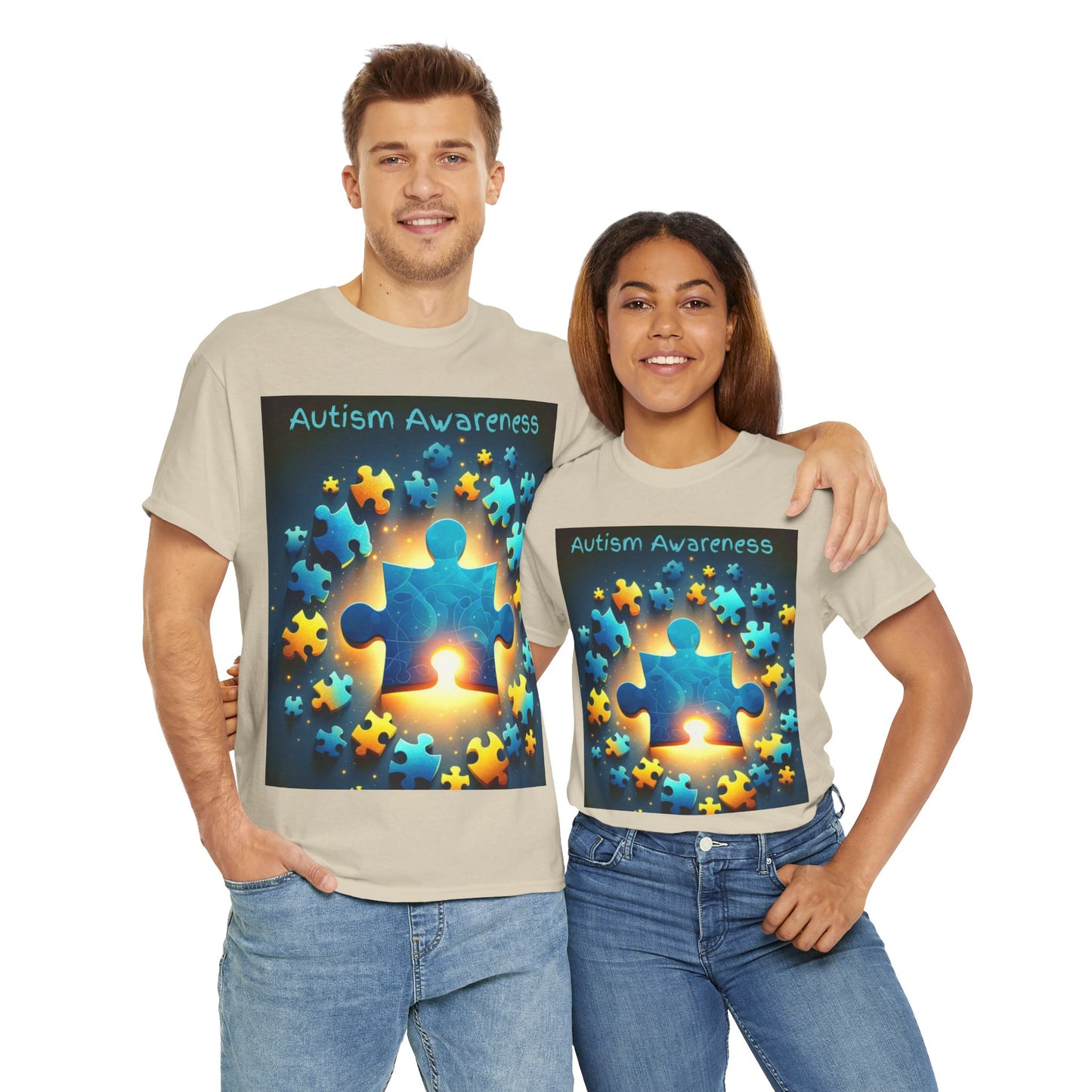 Autism Glow Unisex Heavy Cotton Tee