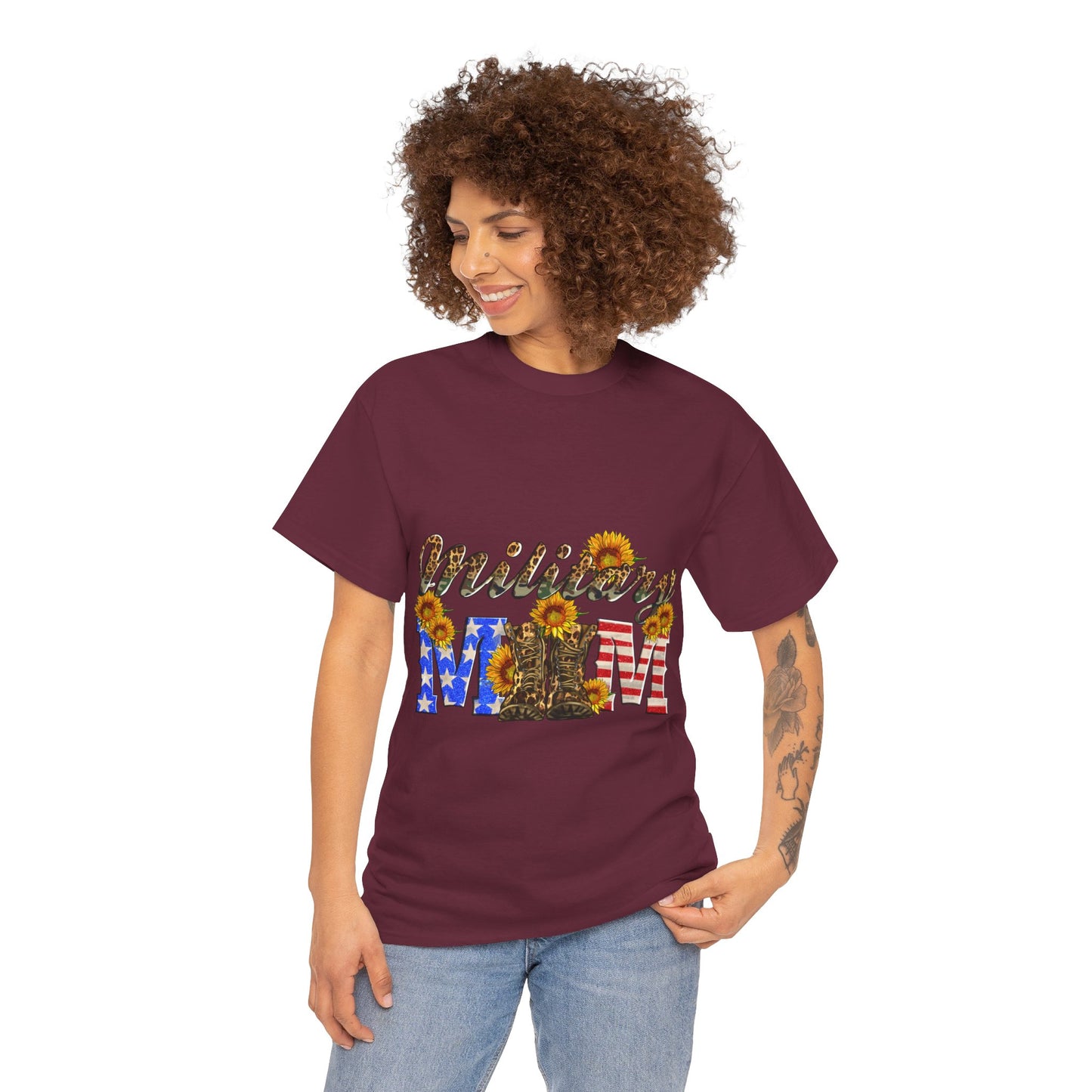 Military Mom Unisex Heavy Cotton Tee