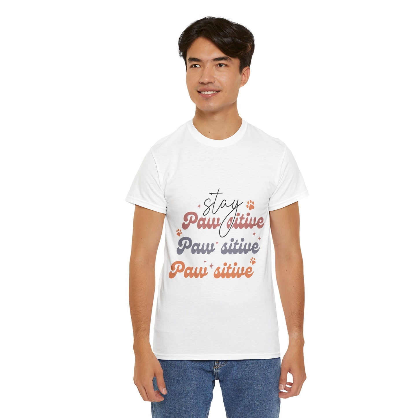 Stay Paw Sitive Unisex Heavy Cotton Tee