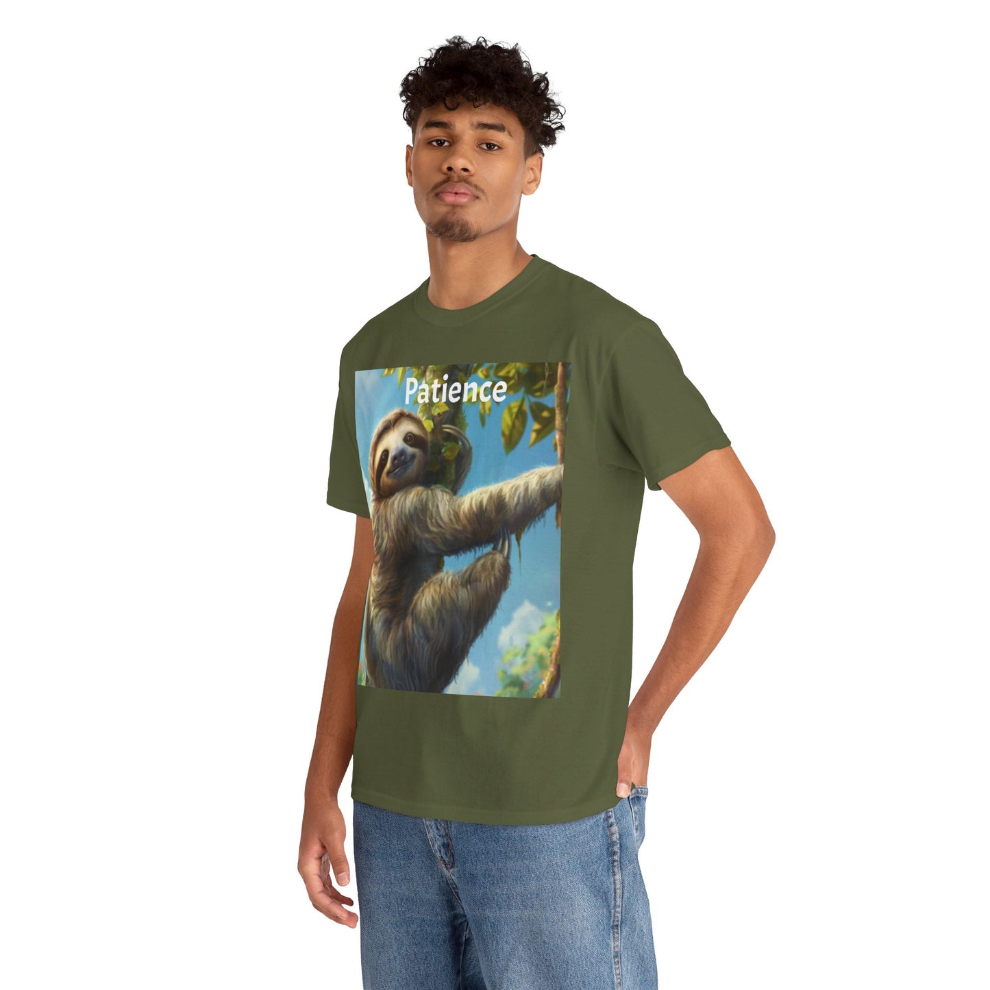 Sloth Patience Unisex Heavy Cotton Tee