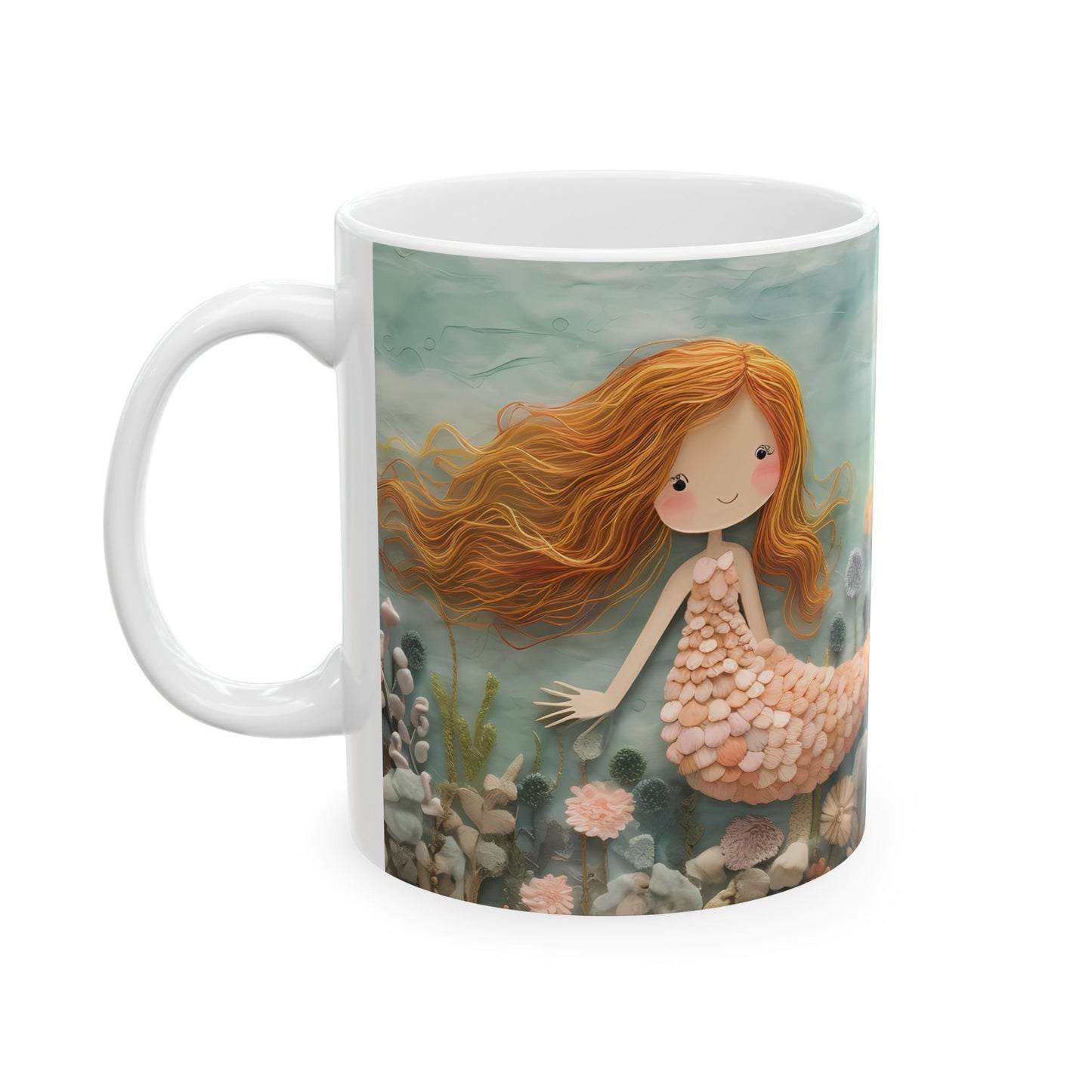 Mermaid Ceramic Mug, (11oz, 15oz)