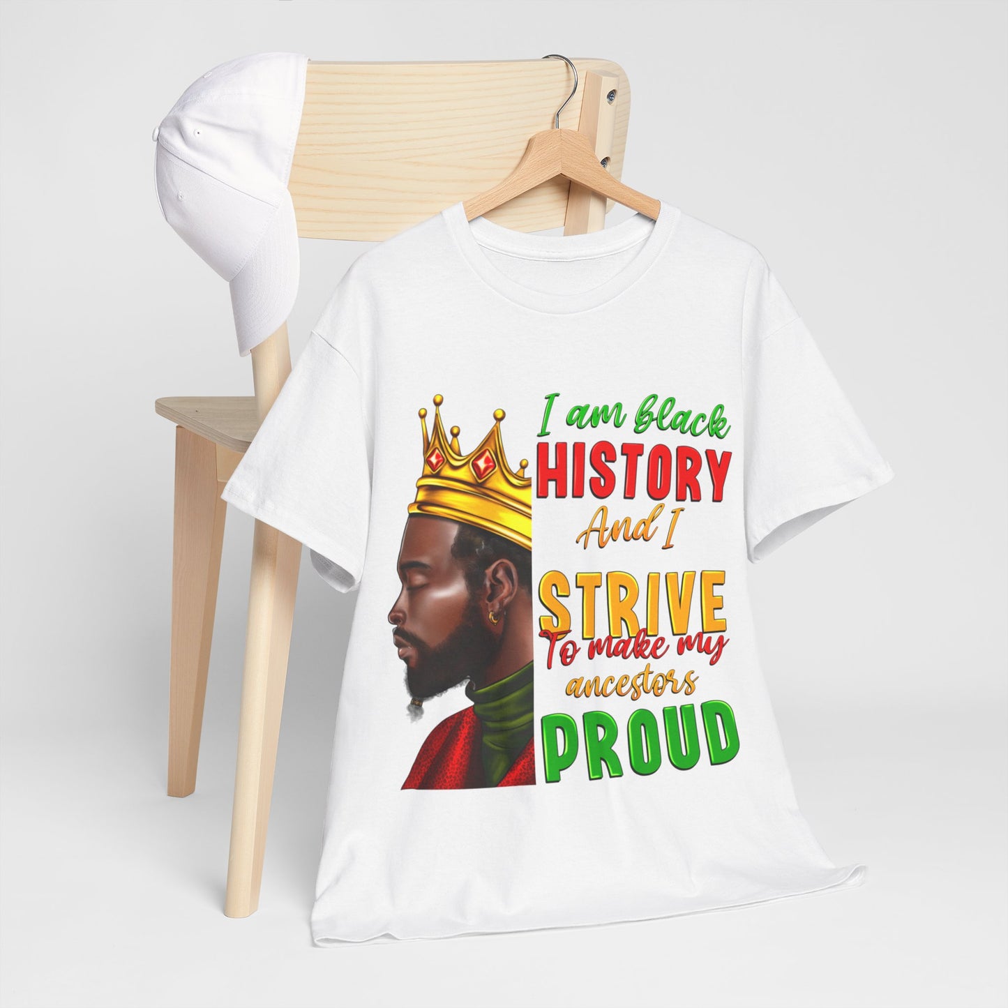 I Am Black History Male Unisex Heavy Cotton Tee