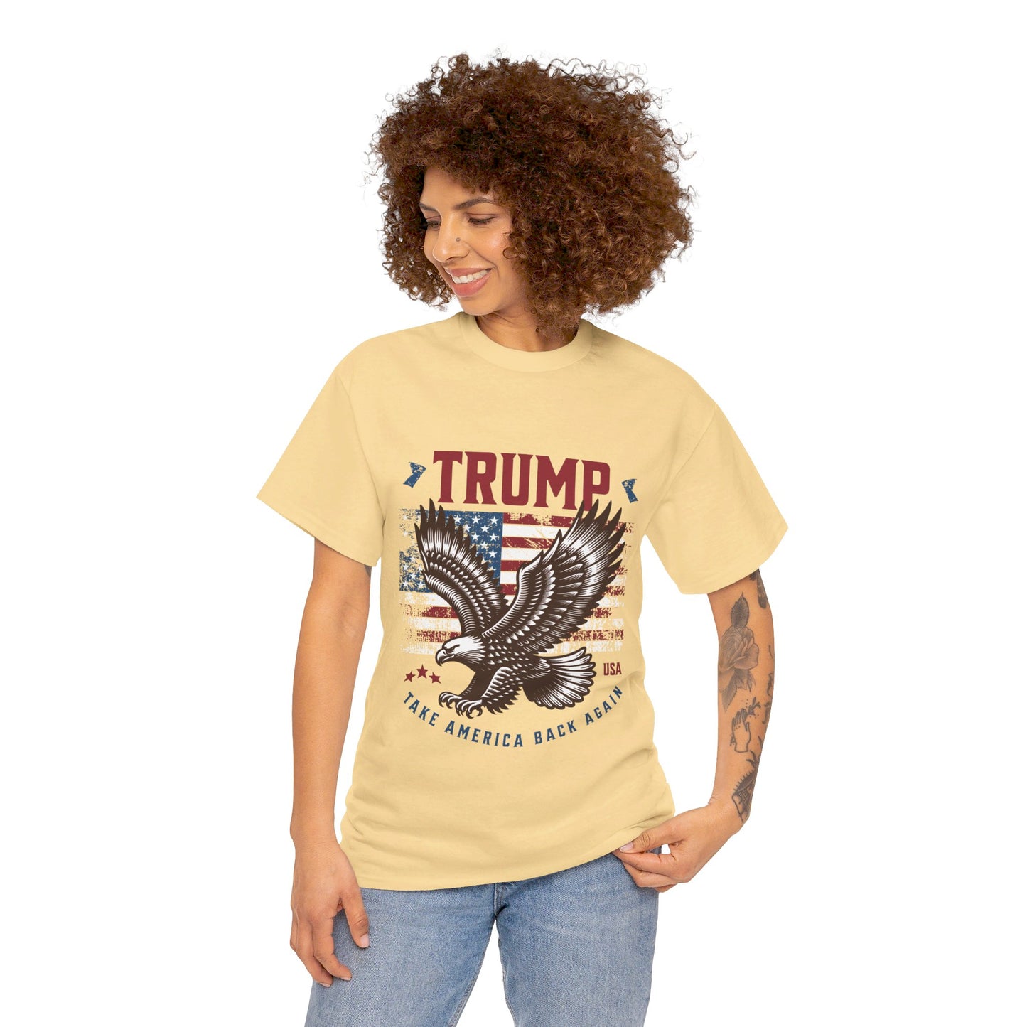 Trump MAGA Eagle Unisex Heavy Cotton Tee