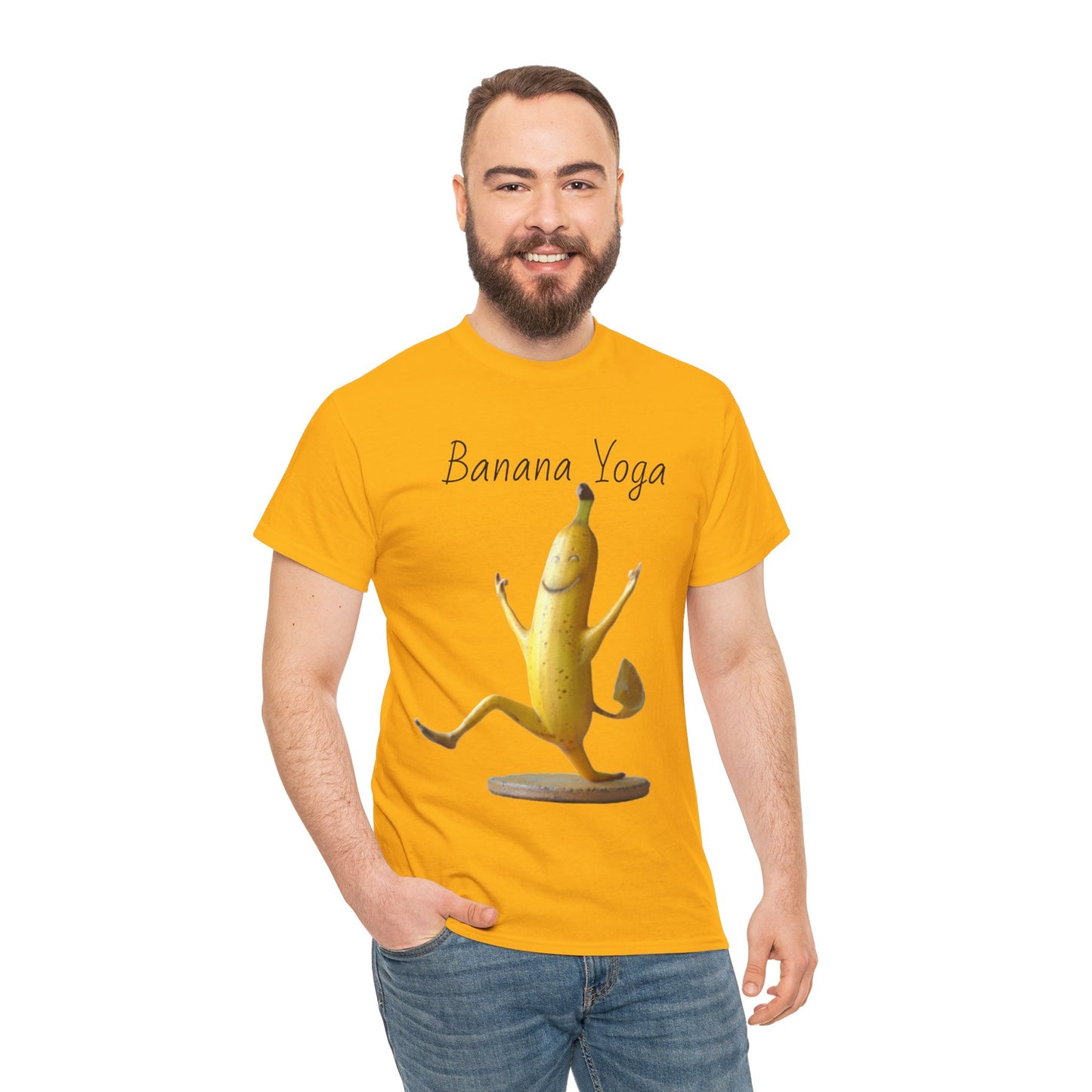 Banana Yoga2 Unisex Heavy Cotton Tee