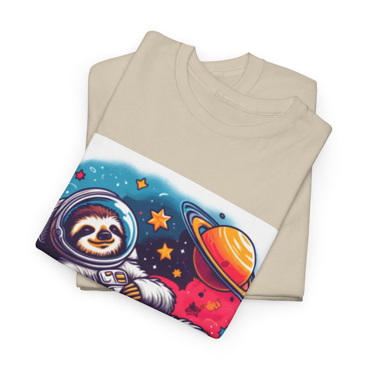 Sloth In Space Unisex Heavy Cotton Tee