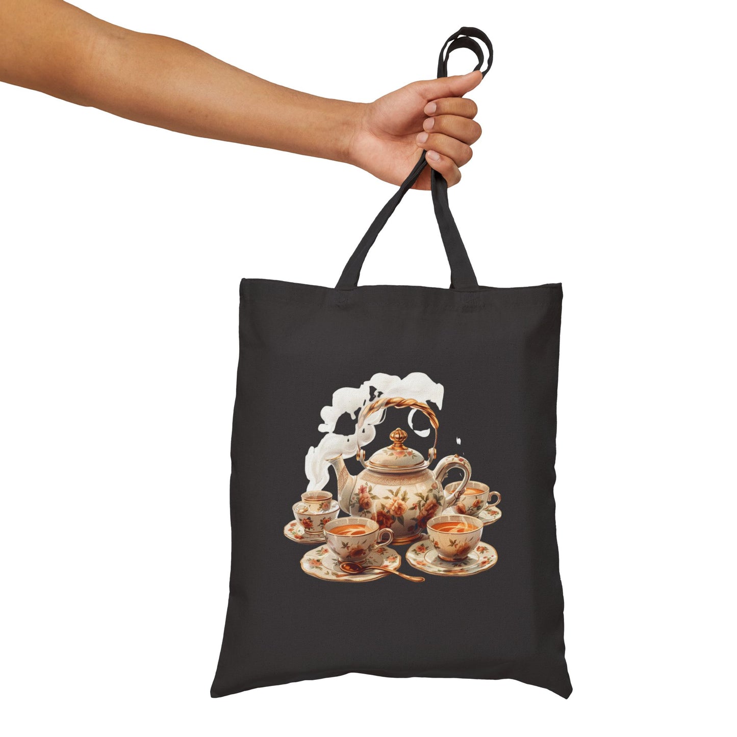 High Tea Cottagecore Cotton Canvas Tote Bag