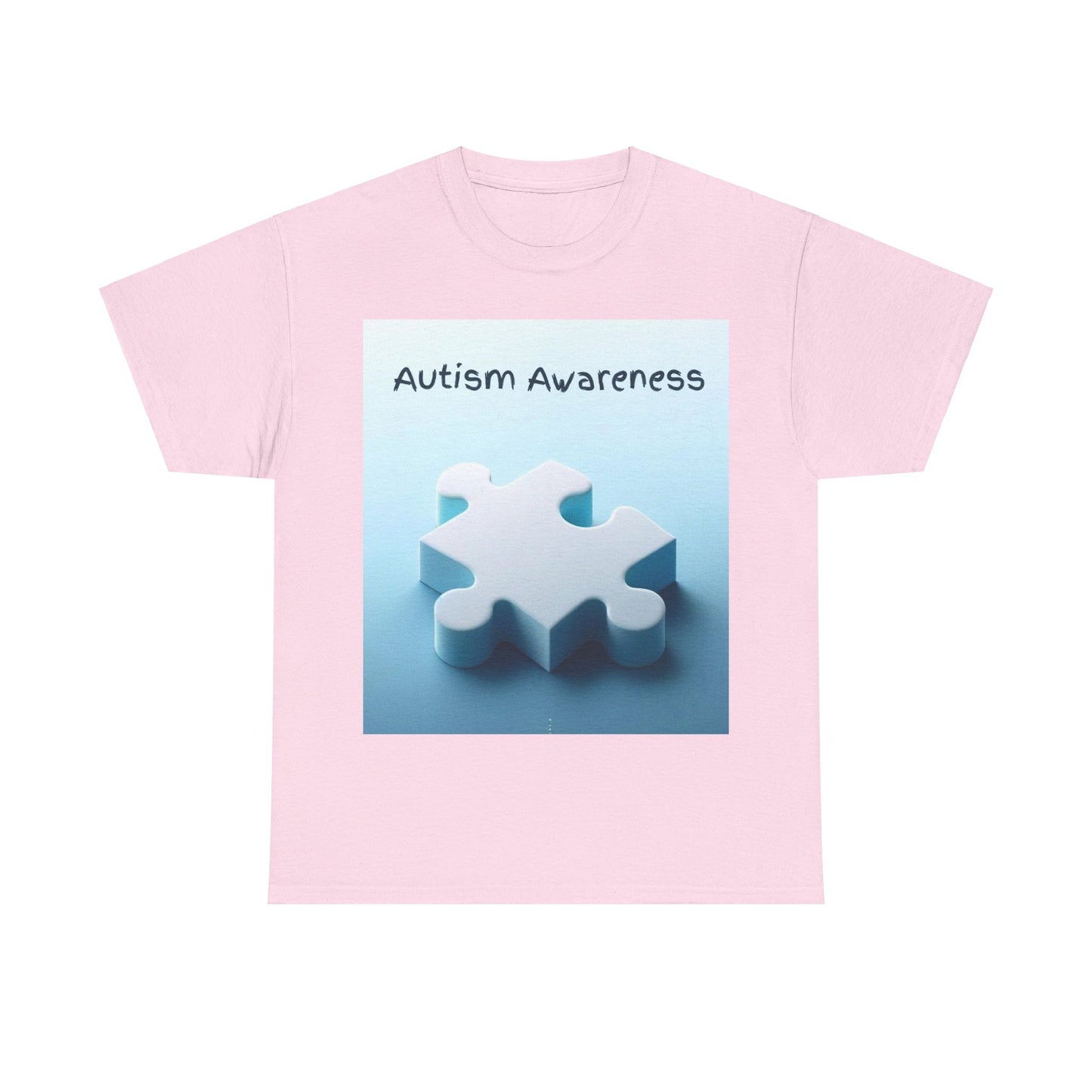 Autism Awareness Puzzle Piece Unisex Heavy Cotton Tee