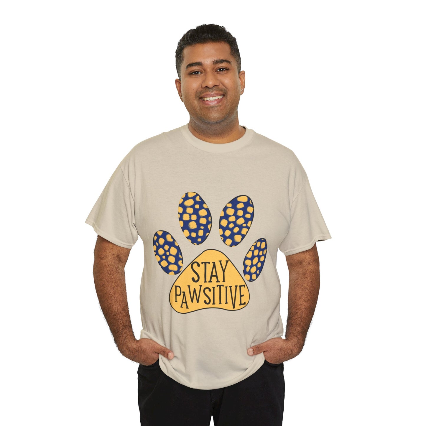 Stay Pawsitive Unisex Heavy Cotton Tee