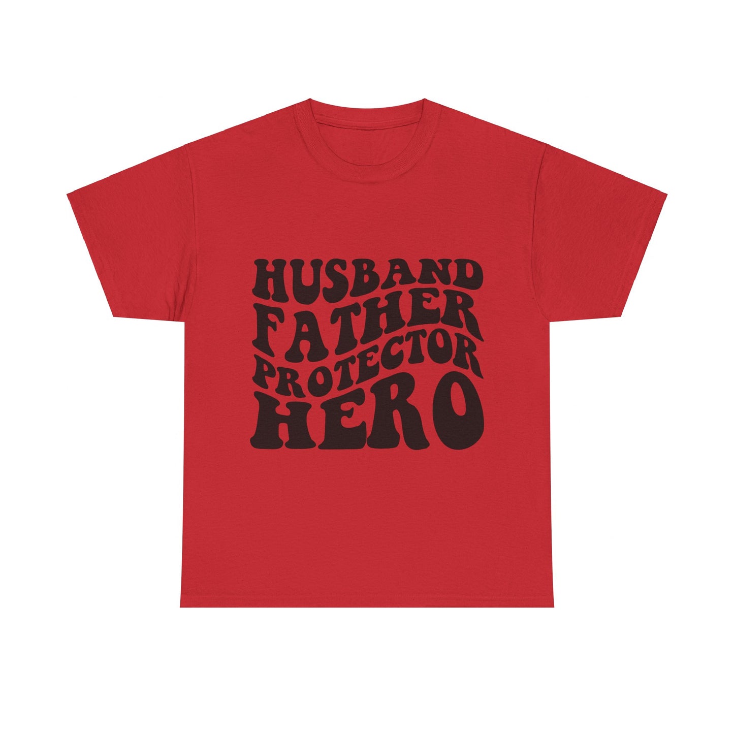 Husband Father Protector Hero Unisex Heavy Cotton Tee