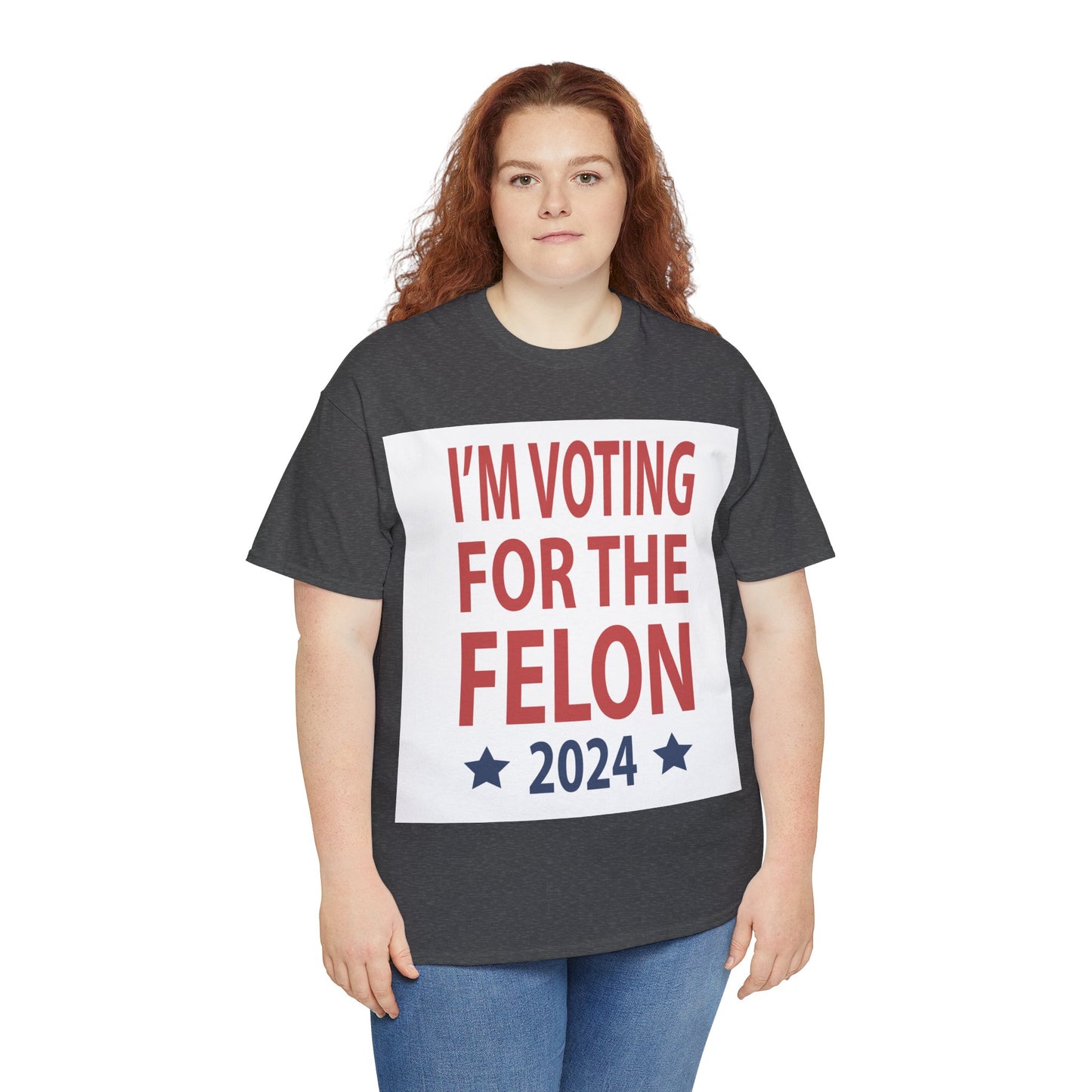 Voting For A Felon Unisex Heavy Cotton Tee