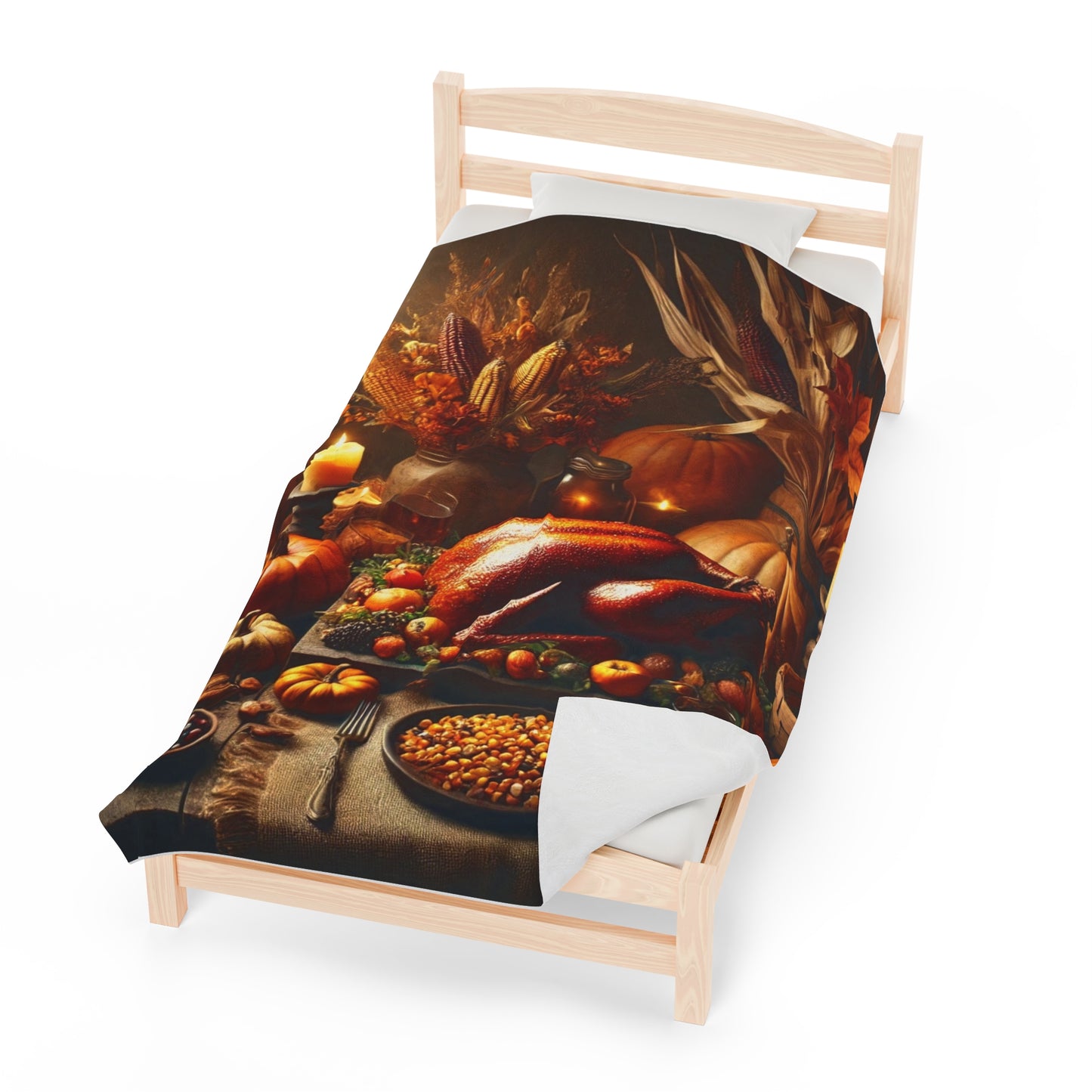 Thanksgiving Velveteen Plush Blanket