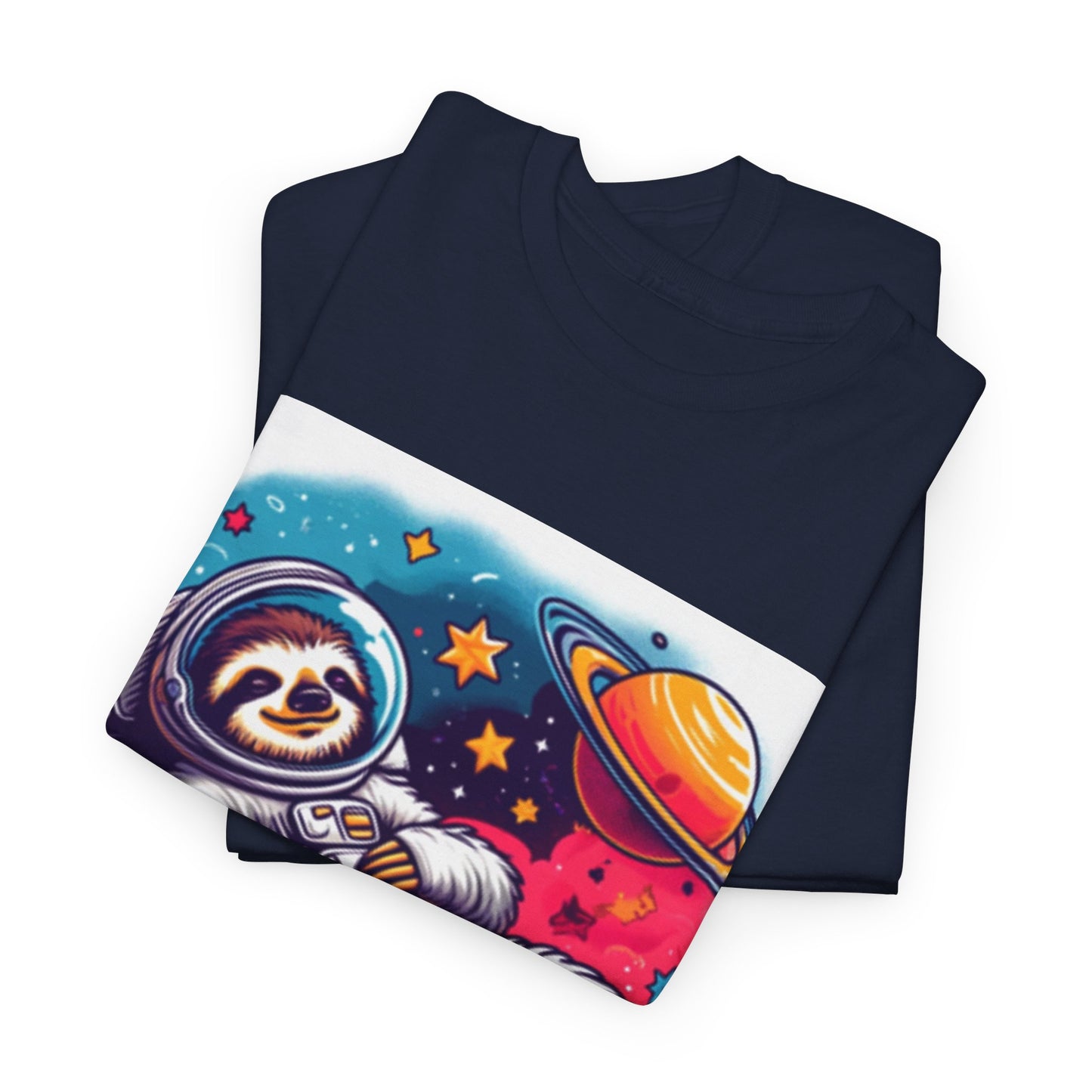 Sloth In Space Unisex Heavy Cotton Tee