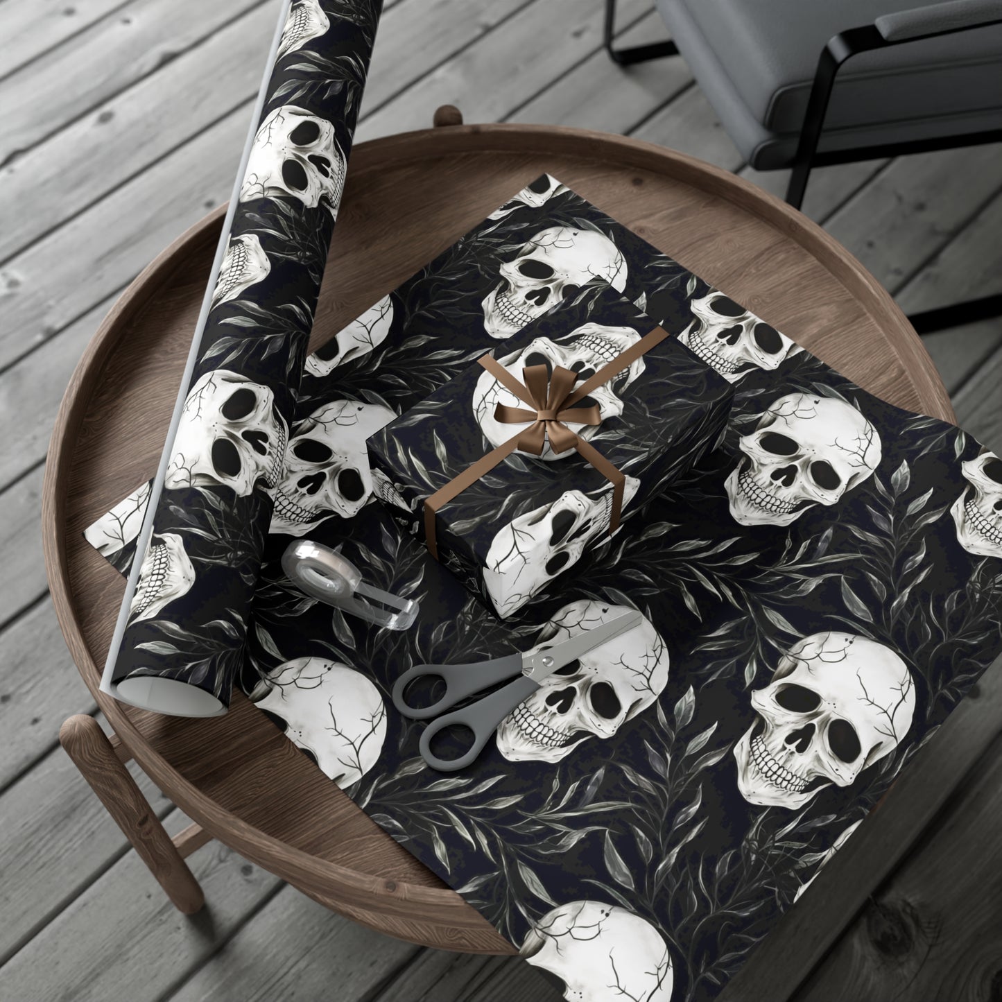 Skull Head Gift Wrap Papers