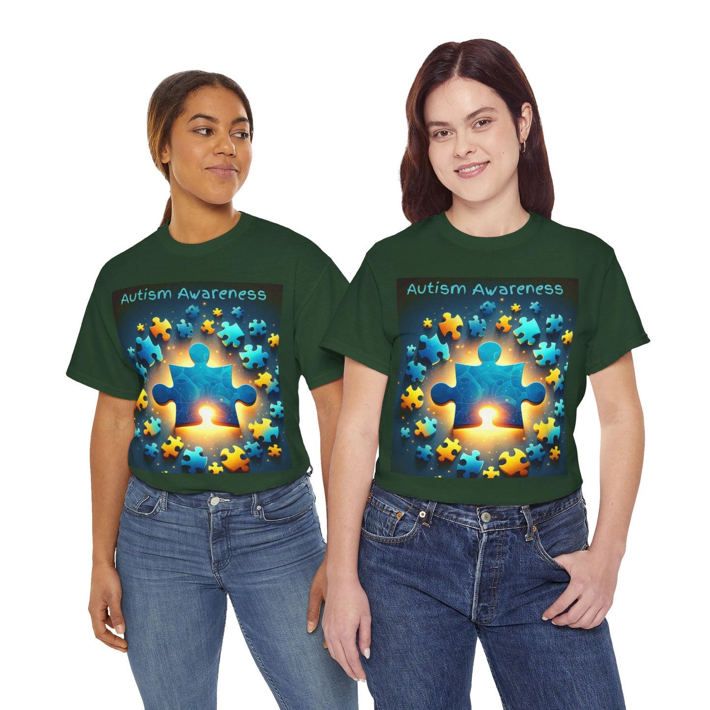 Autism Glow Unisex Heavy Cotton Tee