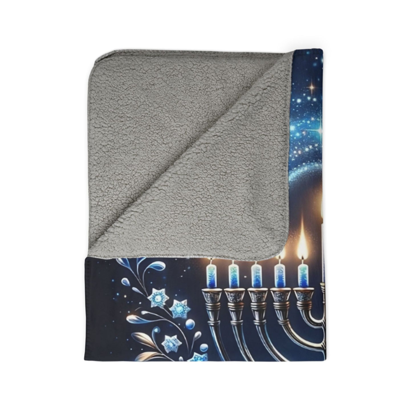 Hanukkah Fleece Sherpa Blanket