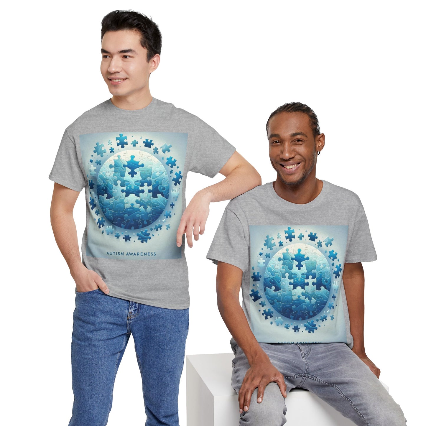 Autism Globe Unisex Heavy Cotton Tee