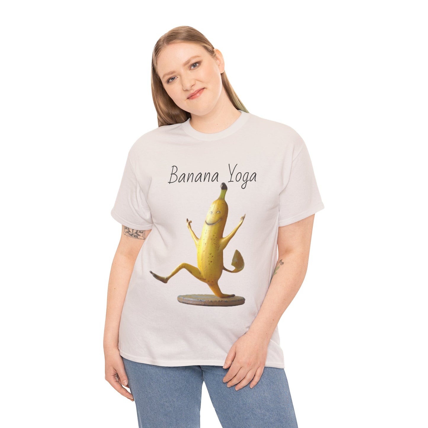 Banana Yoga2 Unisex Heavy Cotton Tee