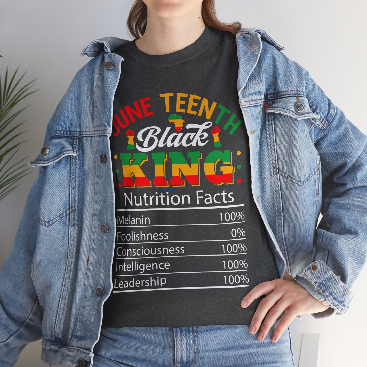 Juneteenth Black King Unisex Heavy Cotton Tee