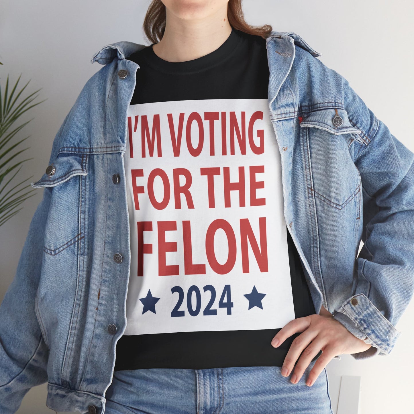 Voting For A Felon Unisex Heavy Cotton Tee