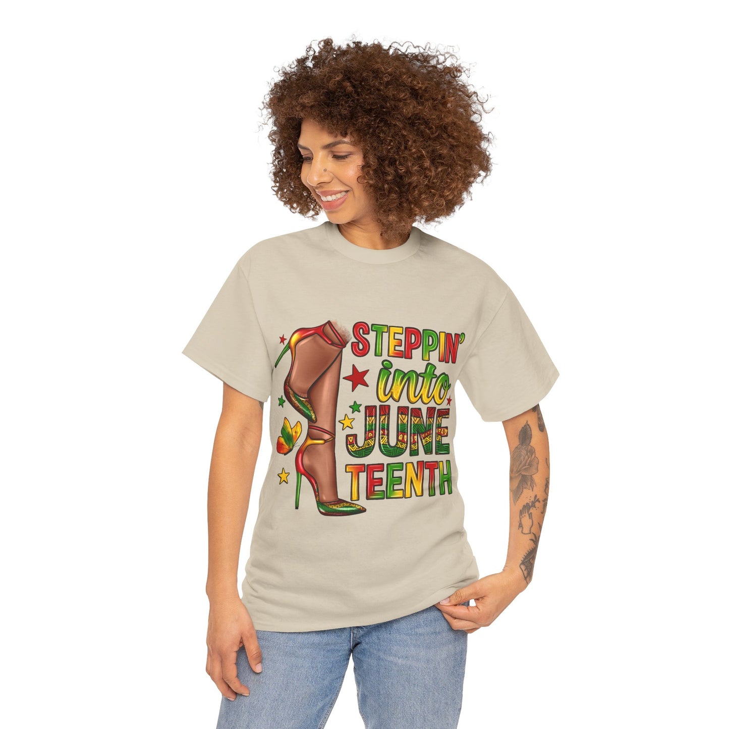 Stepping Into Juneteenth Unisex Heavy Cotton Tee