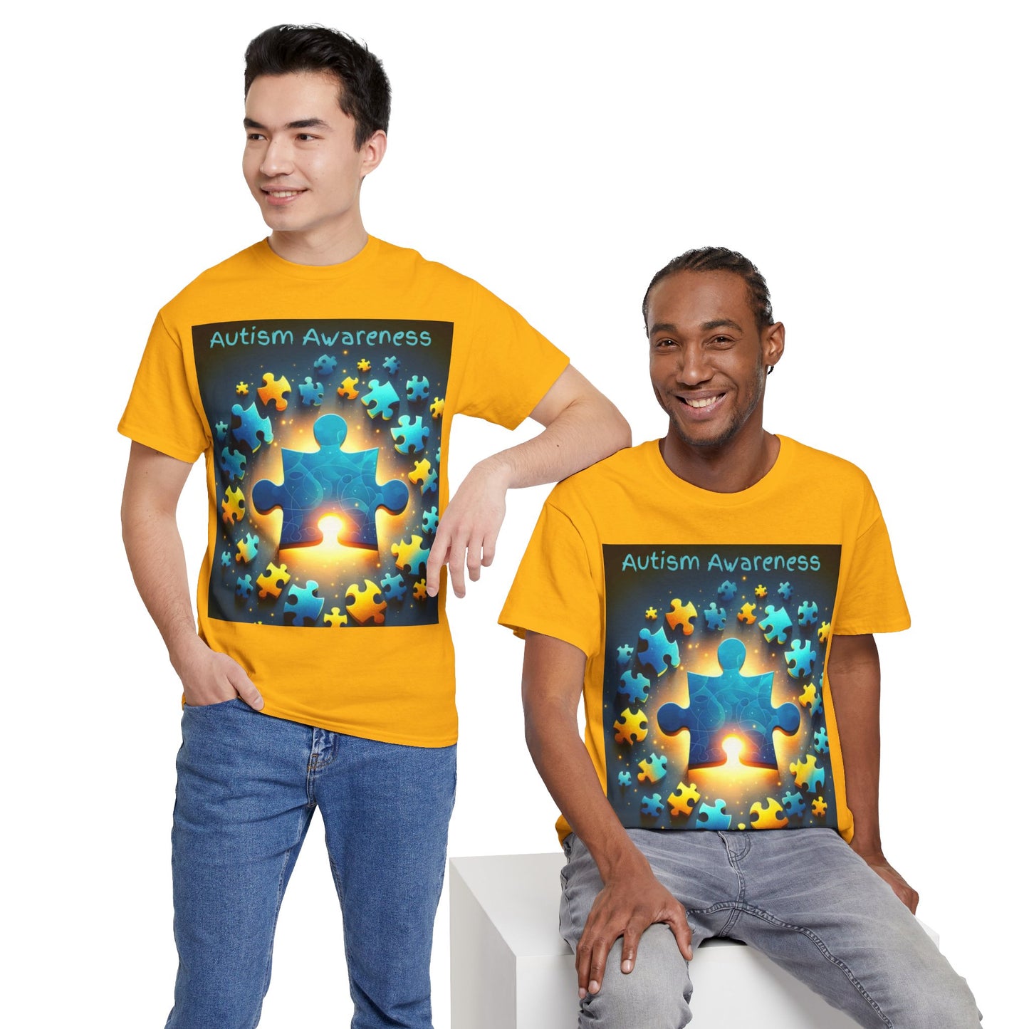 Autism Glow Unisex Heavy Cotton Tee