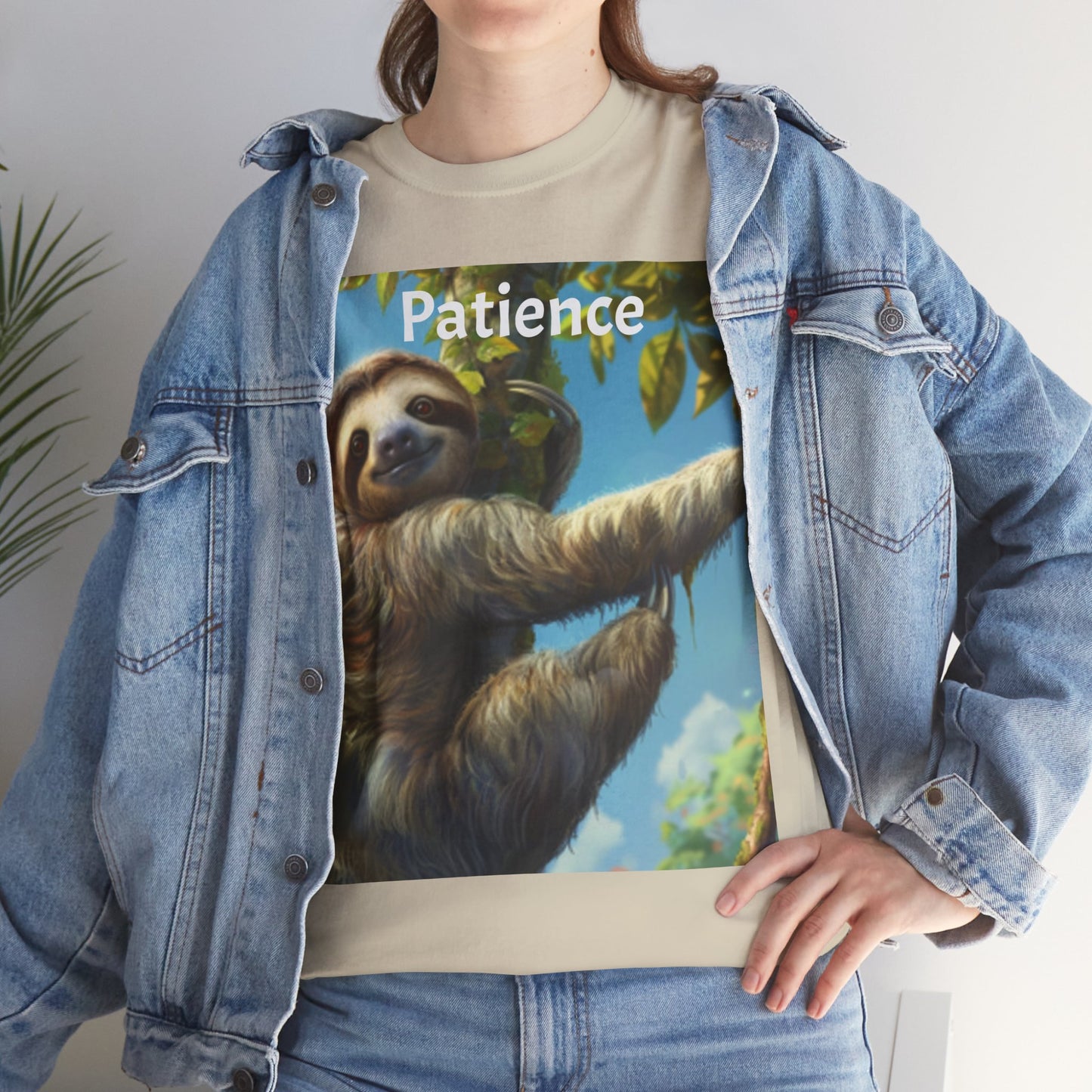 Sloth Patience Unisex Heavy Cotton Tee