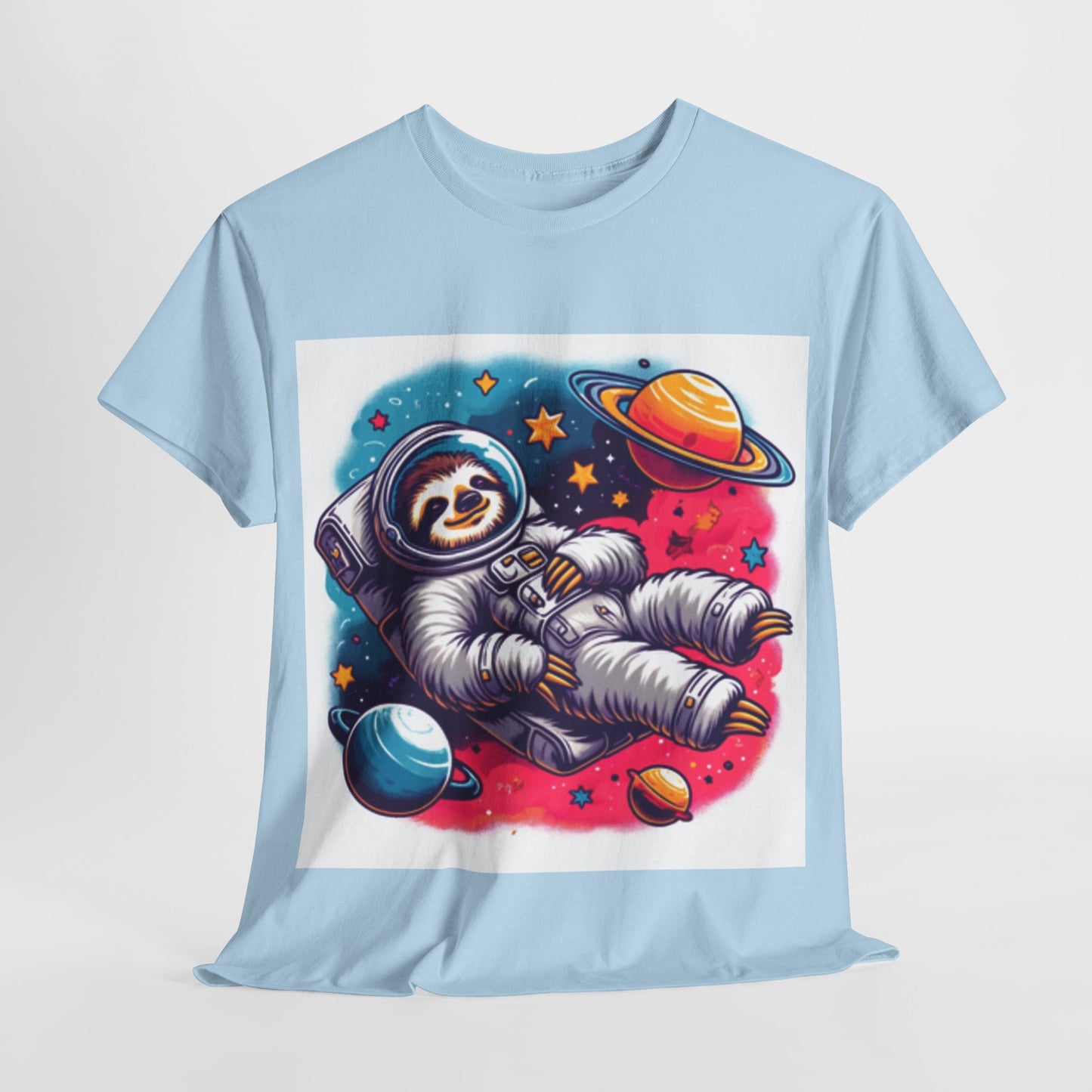 Sloth In Space Unisex Heavy Cotton Tee