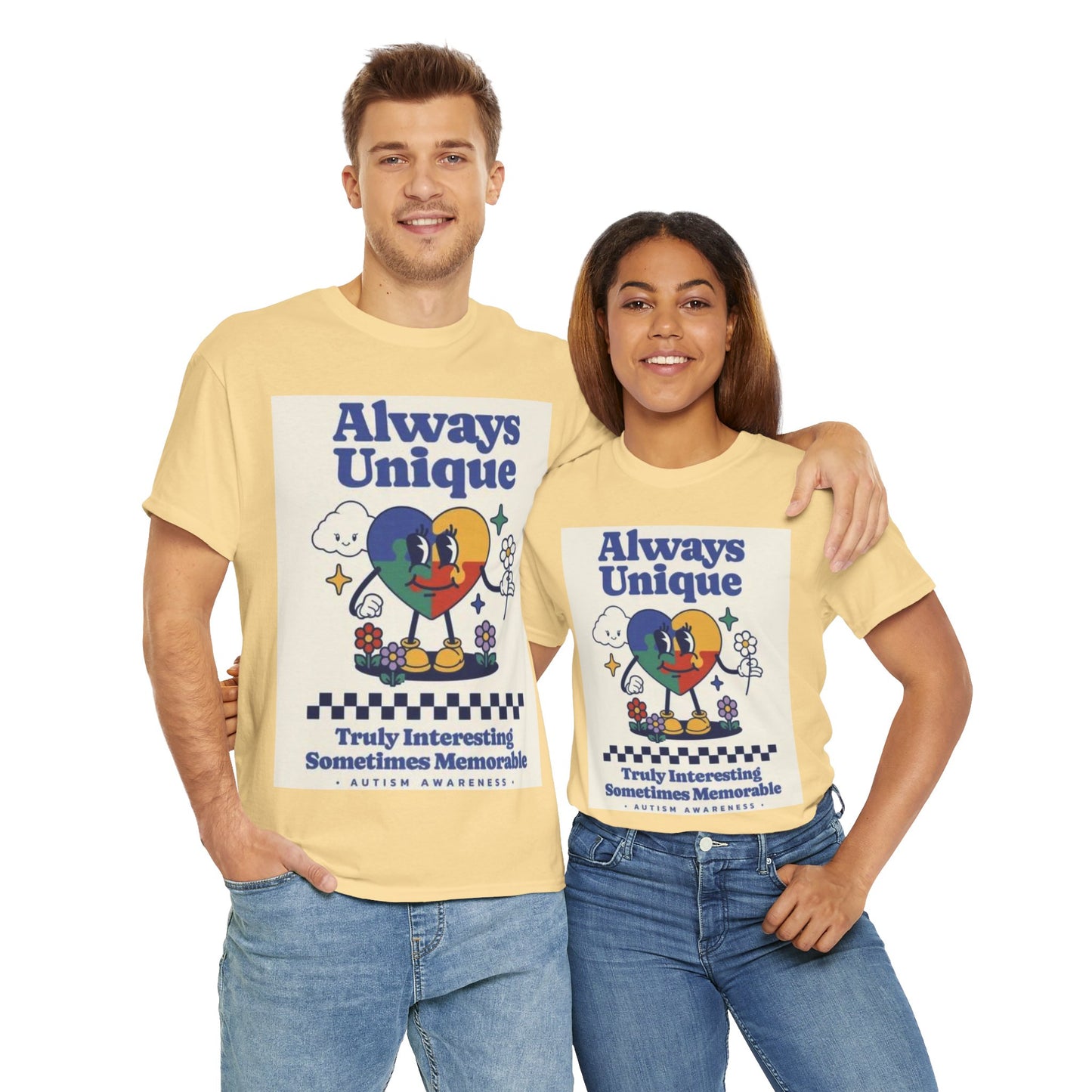 Always Unique Autism Awareness Unisex Heavy Cotton Tee