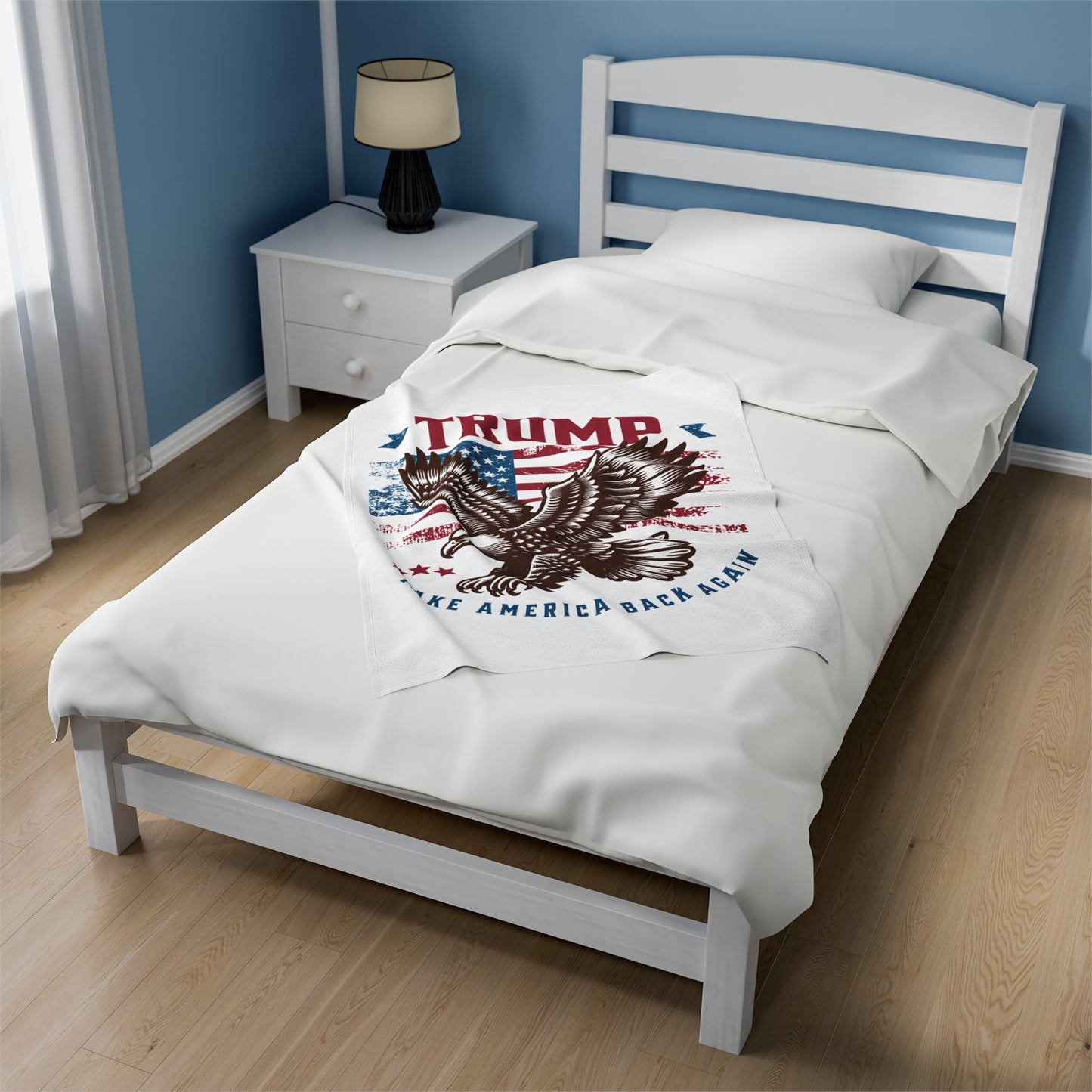 Trump Eagle Velveteen Plush Blanket