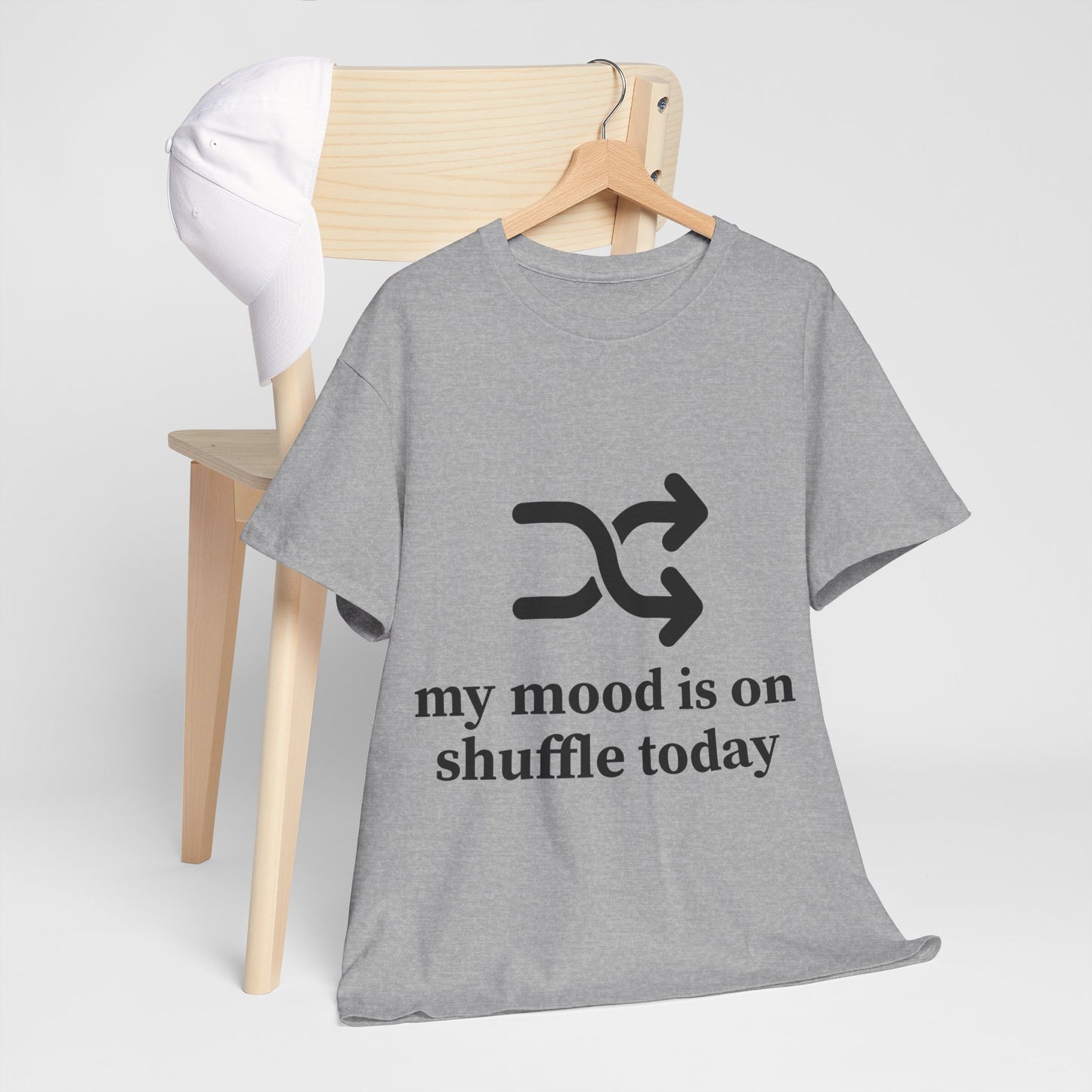 My Mood Is On Shuffle Today Unisex Heavy Cotton Tee