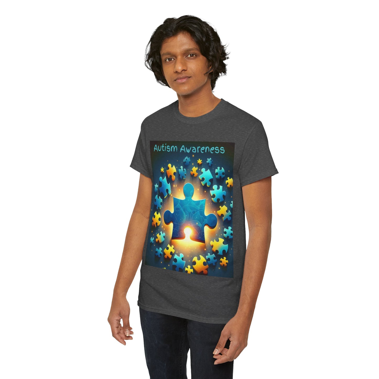 Autism Glow Unisex Heavy Cotton Tee