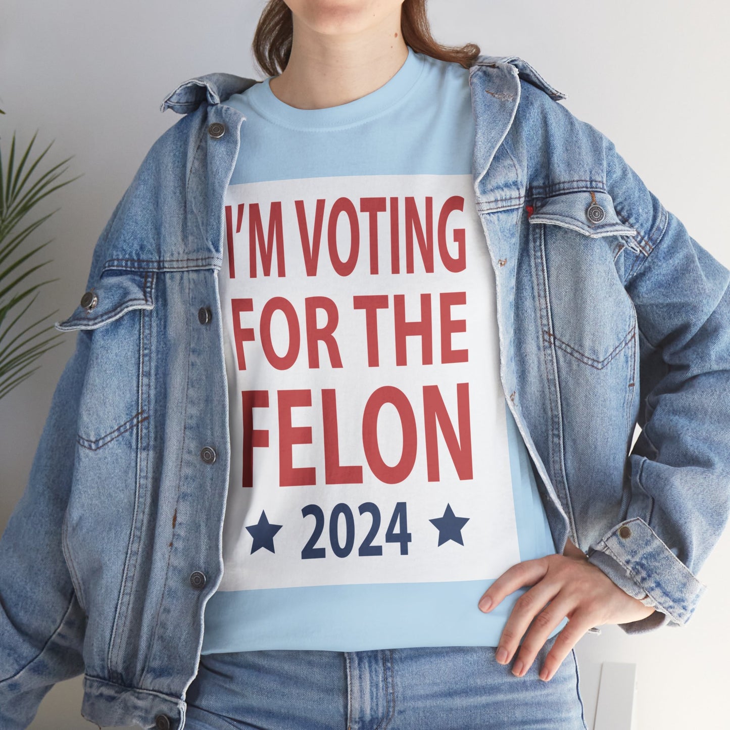 Voting For A Felon Unisex Heavy Cotton Tee